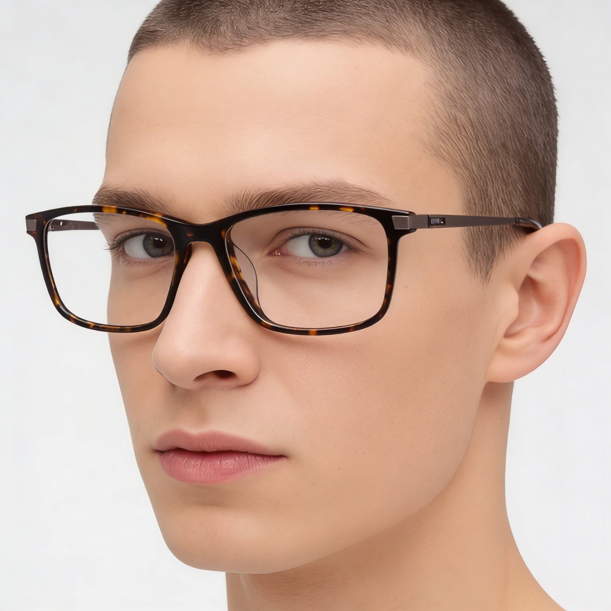 BMW Modern BW5073-H Unisex Dark Havana Optical Eyeglasses Frame 18mm Bridge 140mm Temples, Photo 4