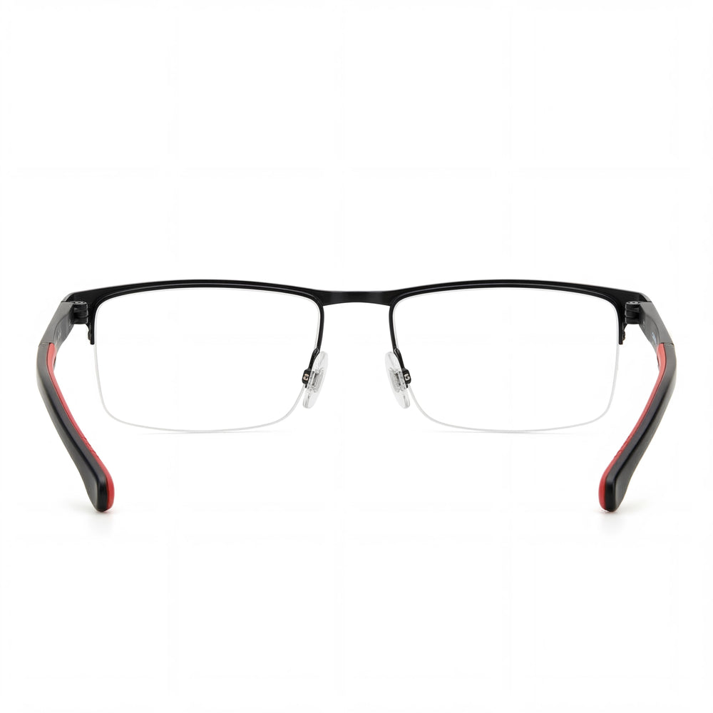 Gafas de sol Carrera Carduc 009 unisex, montura de aleación de acero, negras y rojas, 55 mm