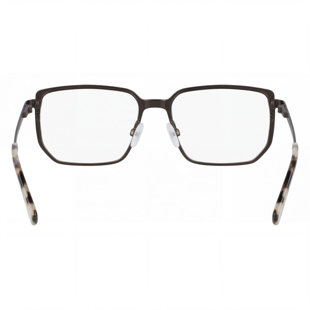 Gafas para hombre McAllister Mc4531, rectangulares, color oliva, de metal, 55 mm