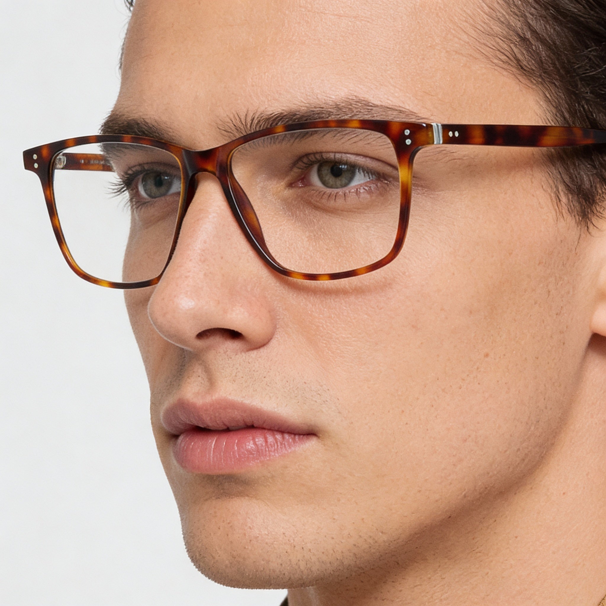 Gafas de vista Hackett London Heb18110056 para hombre, montura completa, cuadradas, de plástico, color carey, ancho de lente: 56 mm, Photo 5
