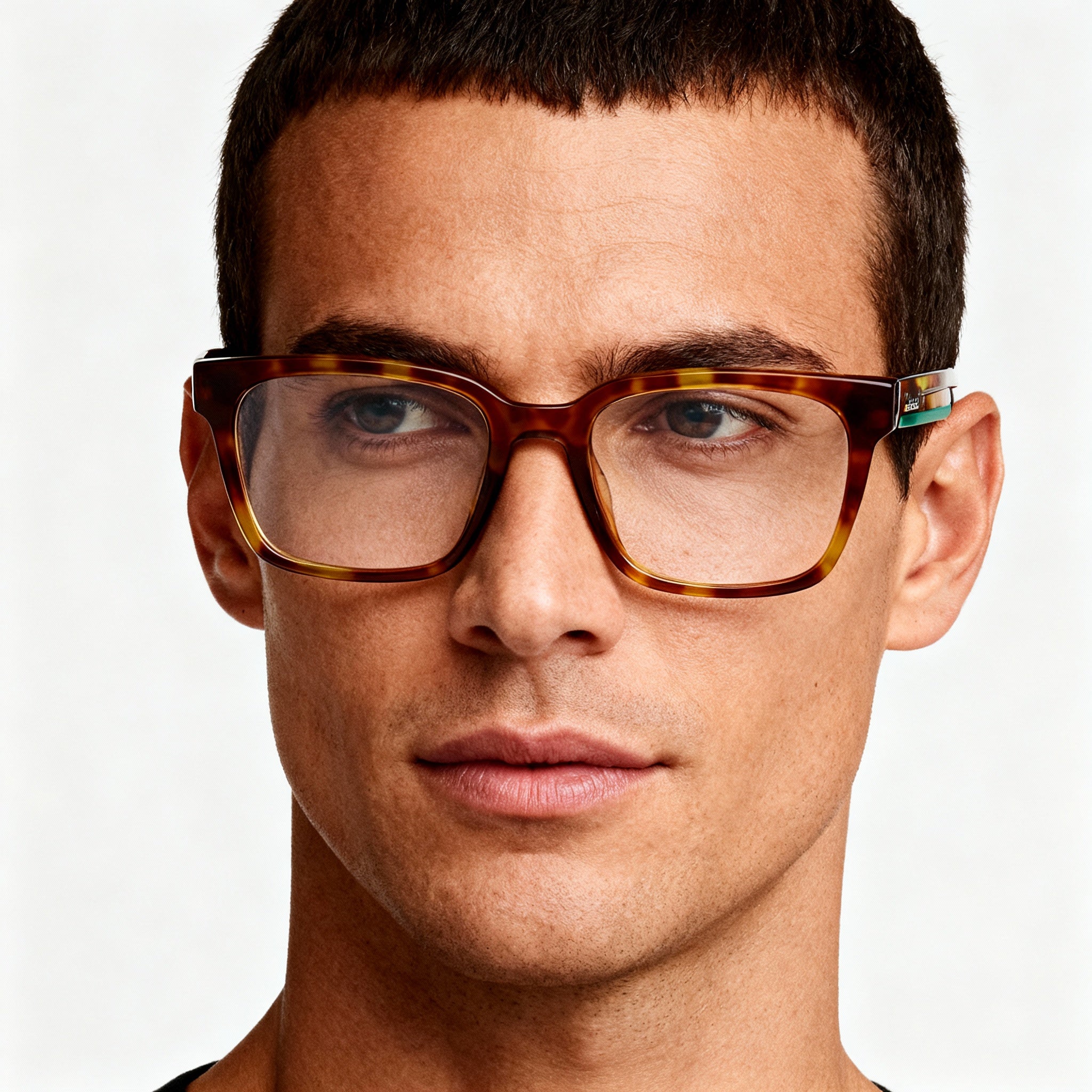 Timberland TB1846-H Men's Dark Havana Plastic Frame Clear Polycarbonate Non-polarised Eyeglasses 54-19-145, Photo 5