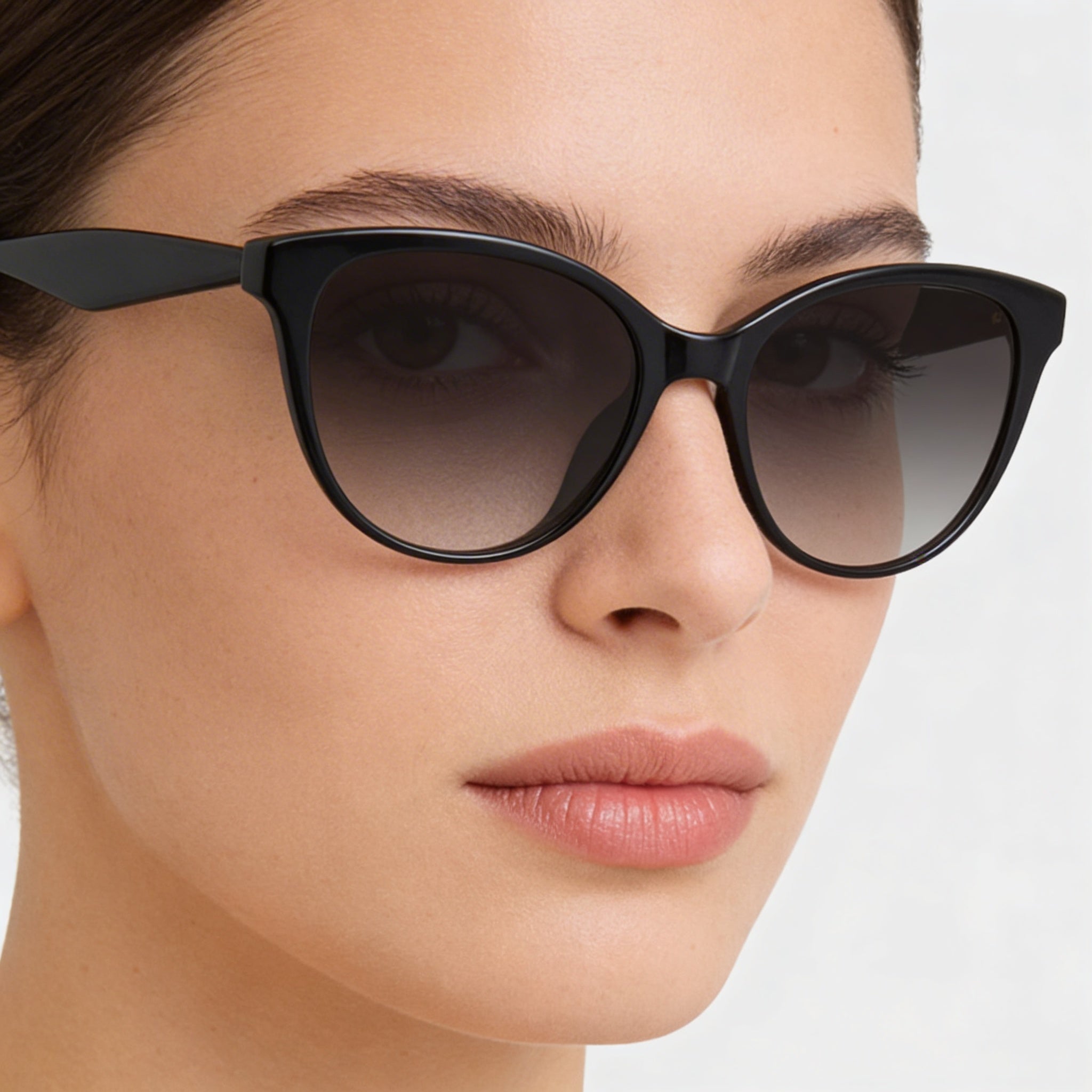Ferragamo SF1073S Women's Black Plastic Cat Eye Grey Gradient Sunglasses 54mm, Photo 5