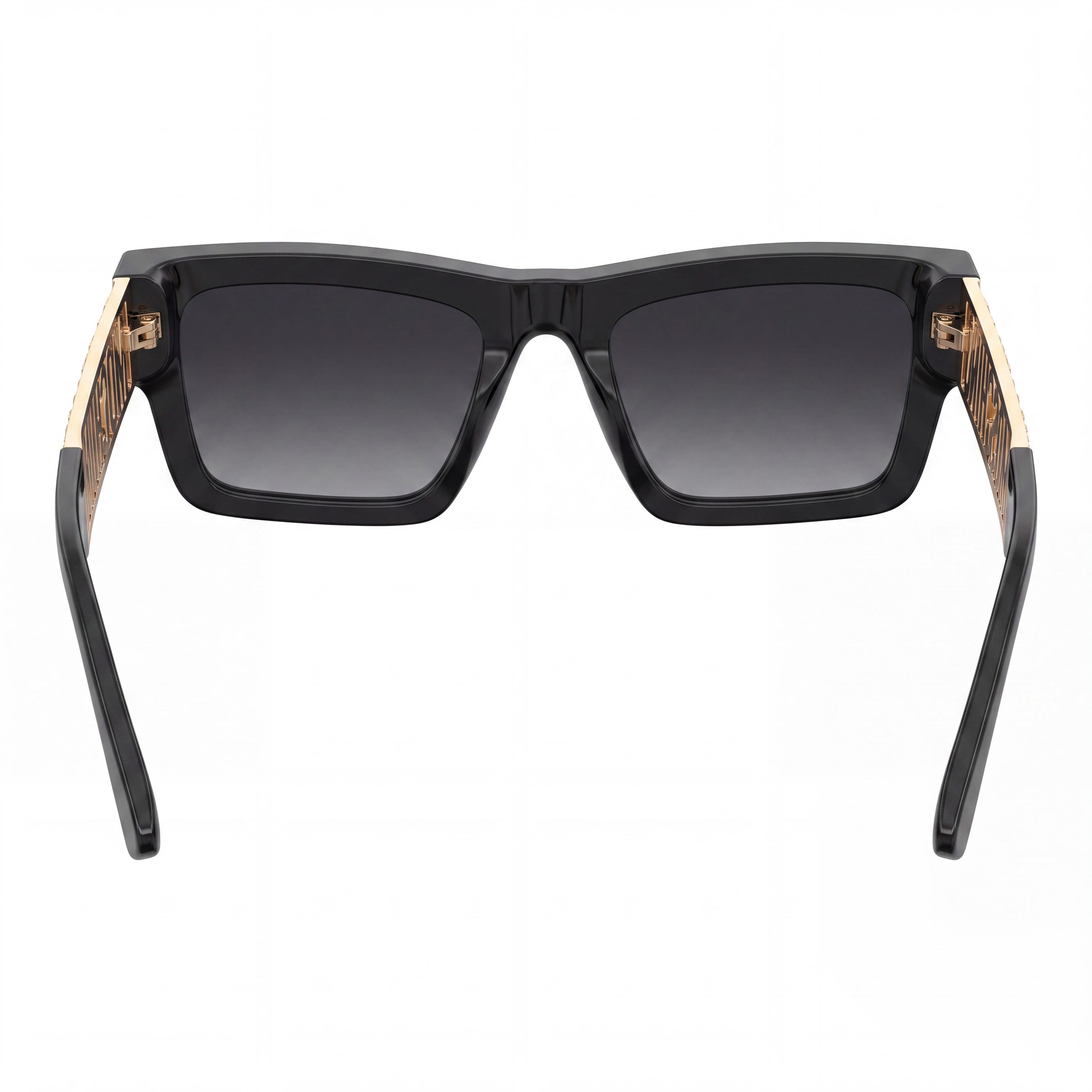 Moschino Casual. Women's Metall Frame Non-Polarized Sunglasses with Black Dark Grey Shaded Frame and Dark Grey Shaded Lenses 53-20-140mm, Photo 4