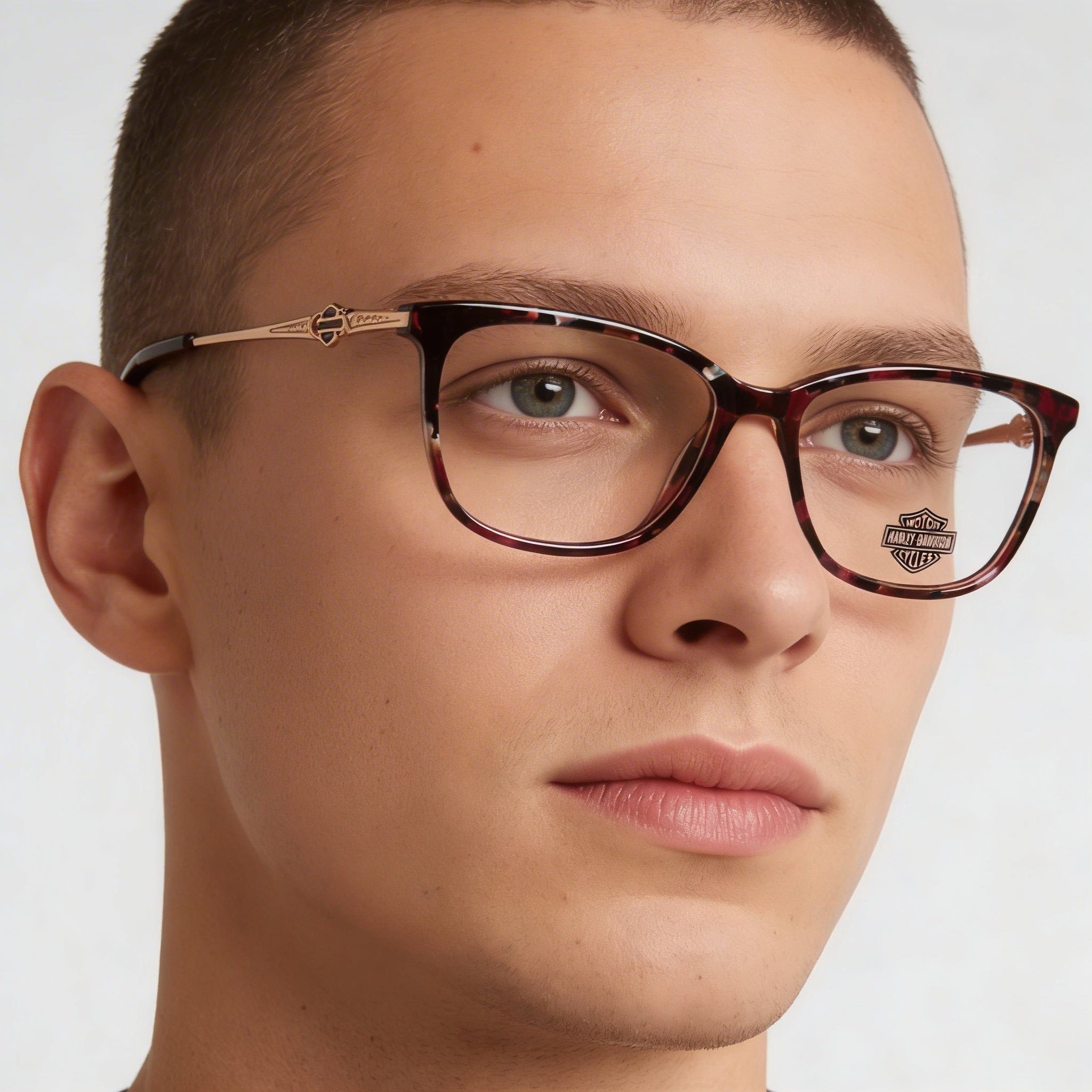 Harley-Davidson Hd0564 Men's Eyewear with Bordeaux Plastic Frame and Clear Lenses 54mm, Photo 5