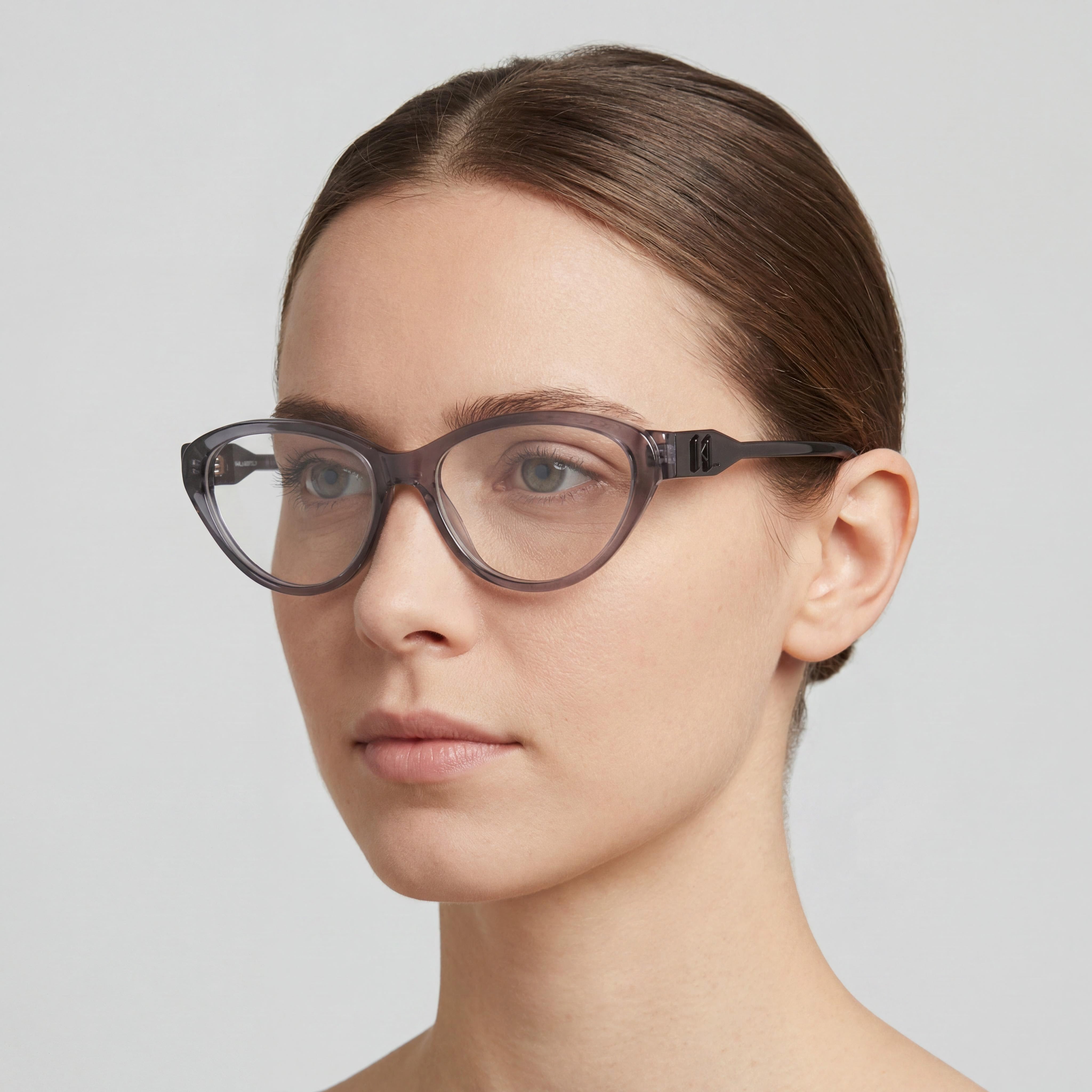 KARL LAGERFELD Modern Women's Acetate Grey Frame Polycarbonate Non-polarised Eyewear 54mm, Photo 3