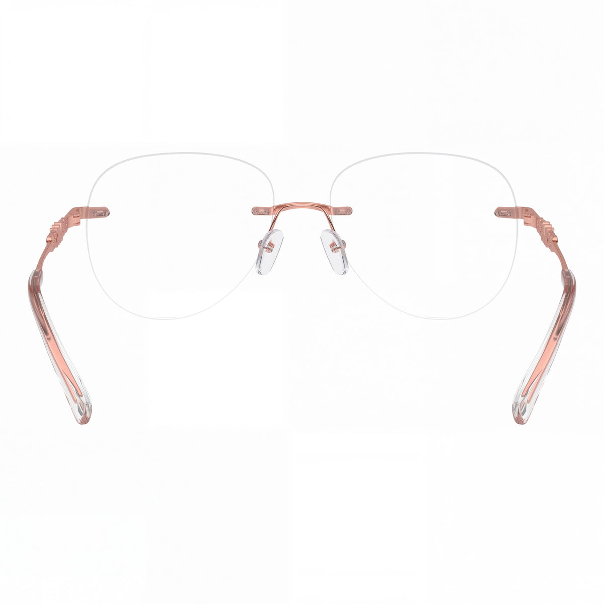 Montura de gafas redondas para mujer Michael Kors 3077 Kyoto, oro rosa brillante, 56 mm, Photo 2