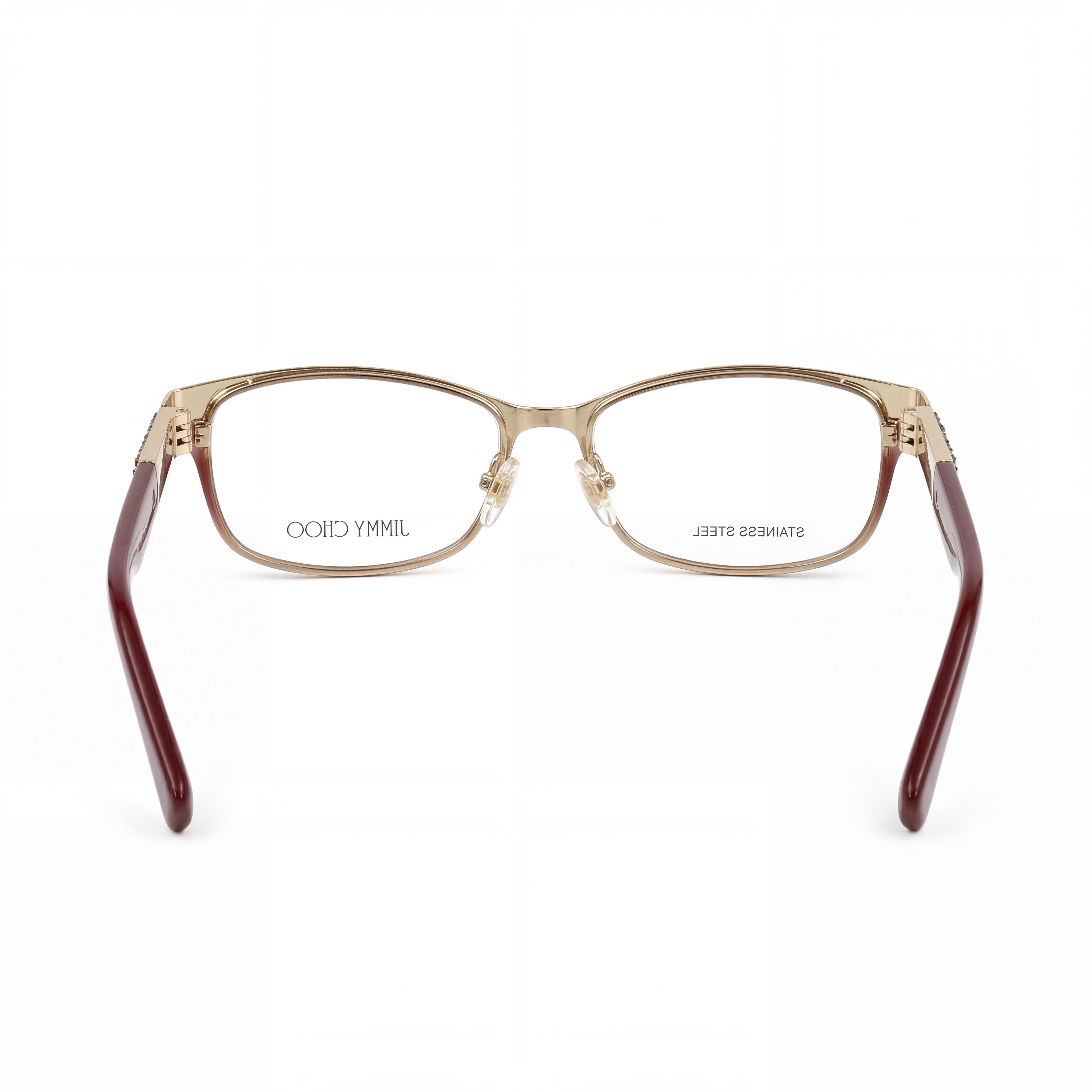 Jimmy Choo Classic Men's Semi Matte Red Cellulose Acetate Frame with Polycarbonate Lenses Eyeglasses 54mm, Photo 3