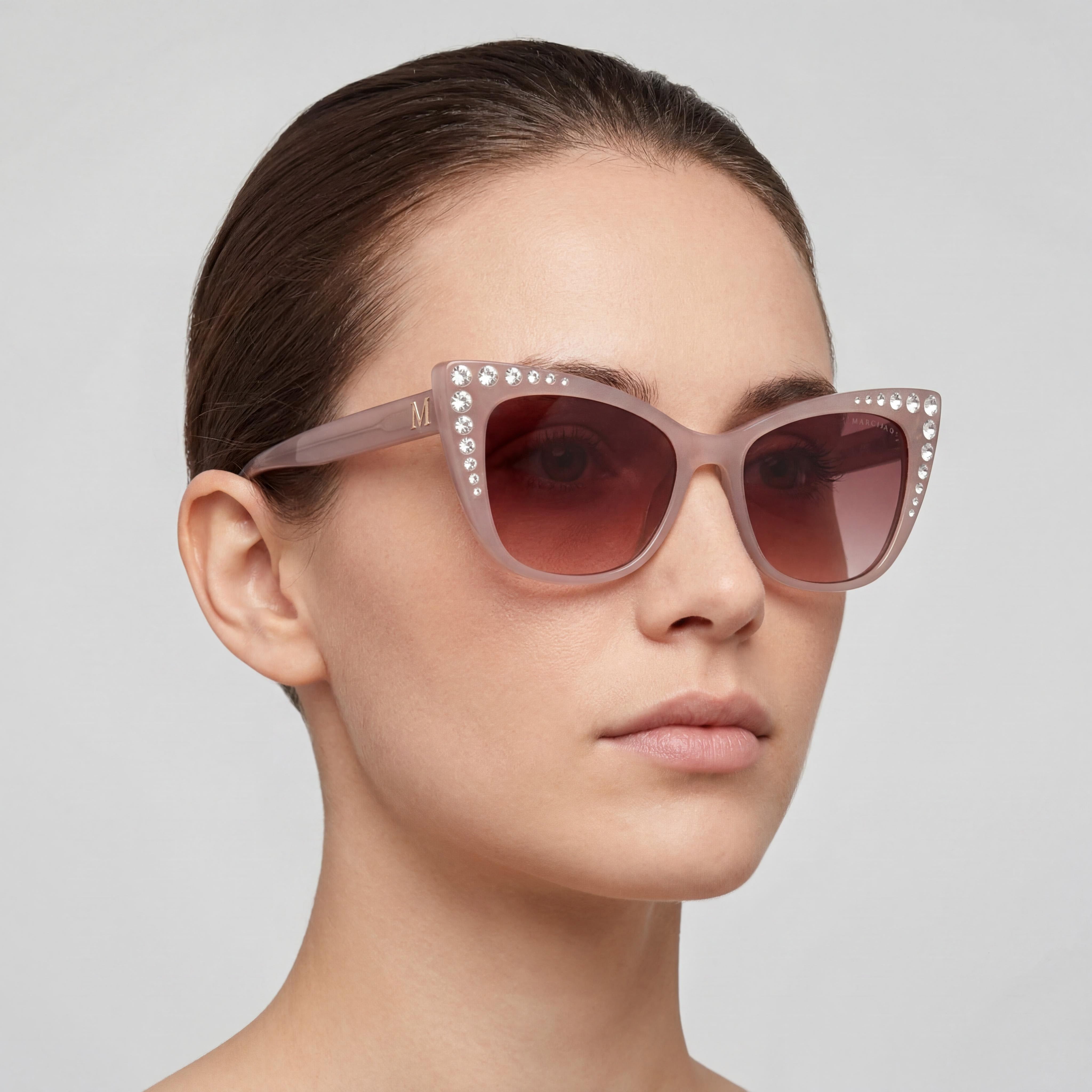 GUESS by Marciano Gm00000 Unisex Injected Frame, Shiny Beige, Non-Polarized Lenses 54/17/145, Photo 4
