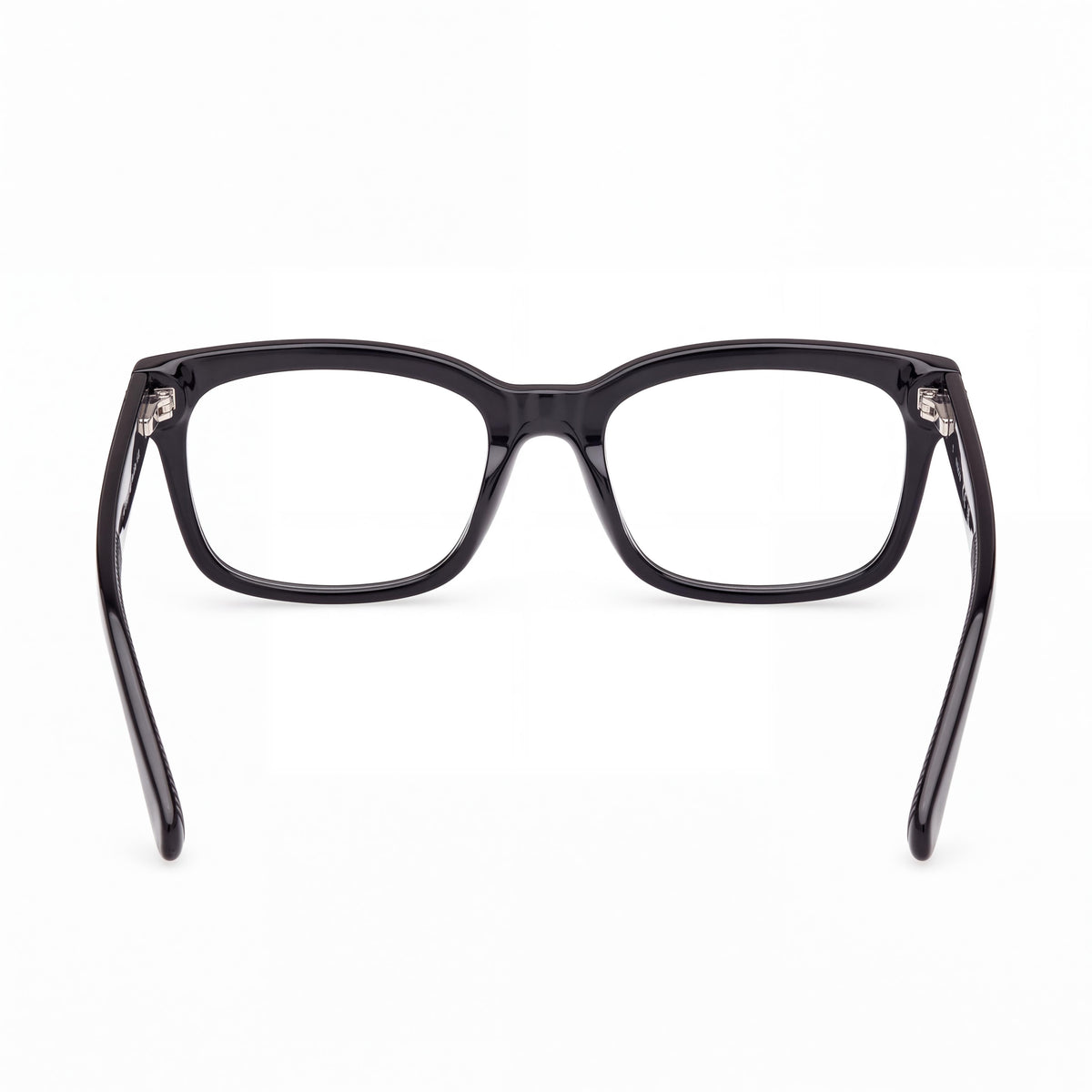GUESS Clásico Unisex Plastic Frame Eyeglasses featuring Shiny Black Frame and Black Lenses, 55mm Lens Width, Photo 4