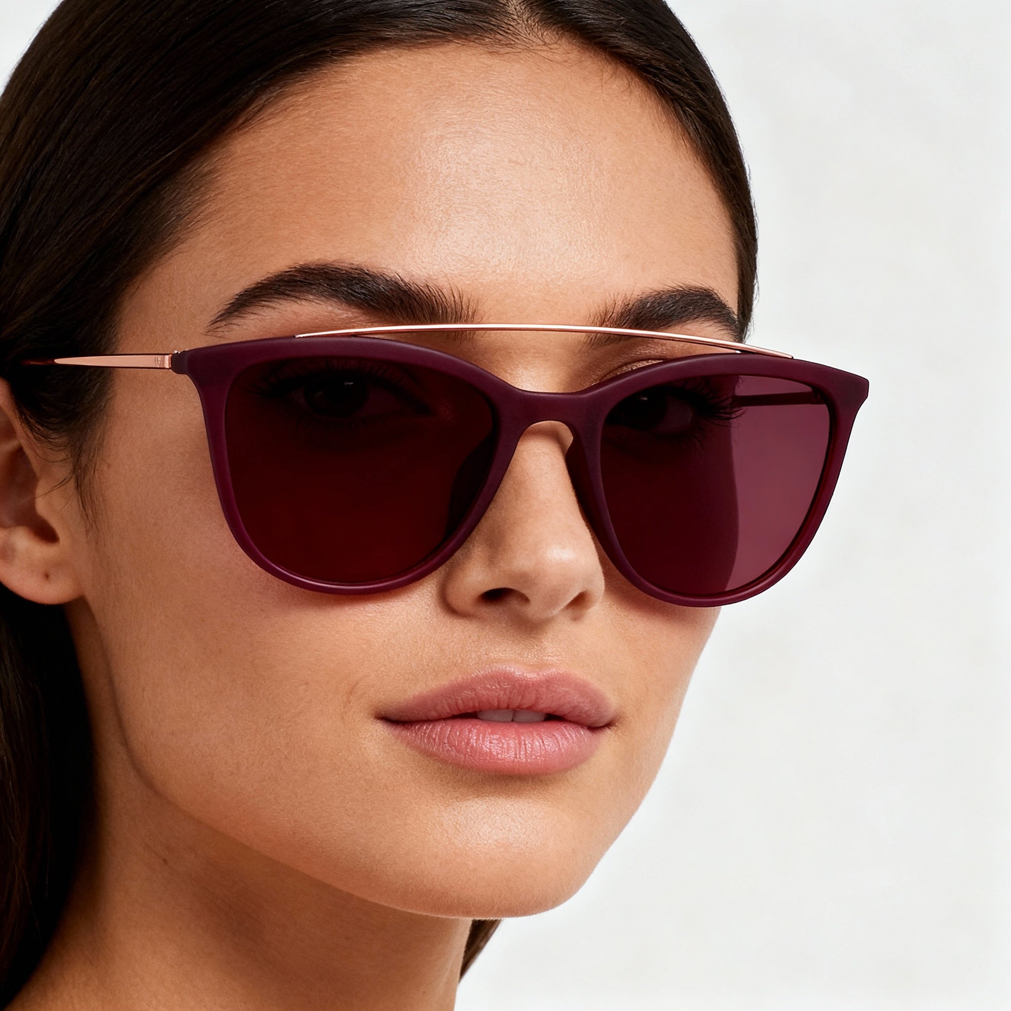 DKNY Dk506s Women's Oxblood Metal Frame Sunglasses, Red Lenses, 100% UV Protection, 51-14-140, Photo 4