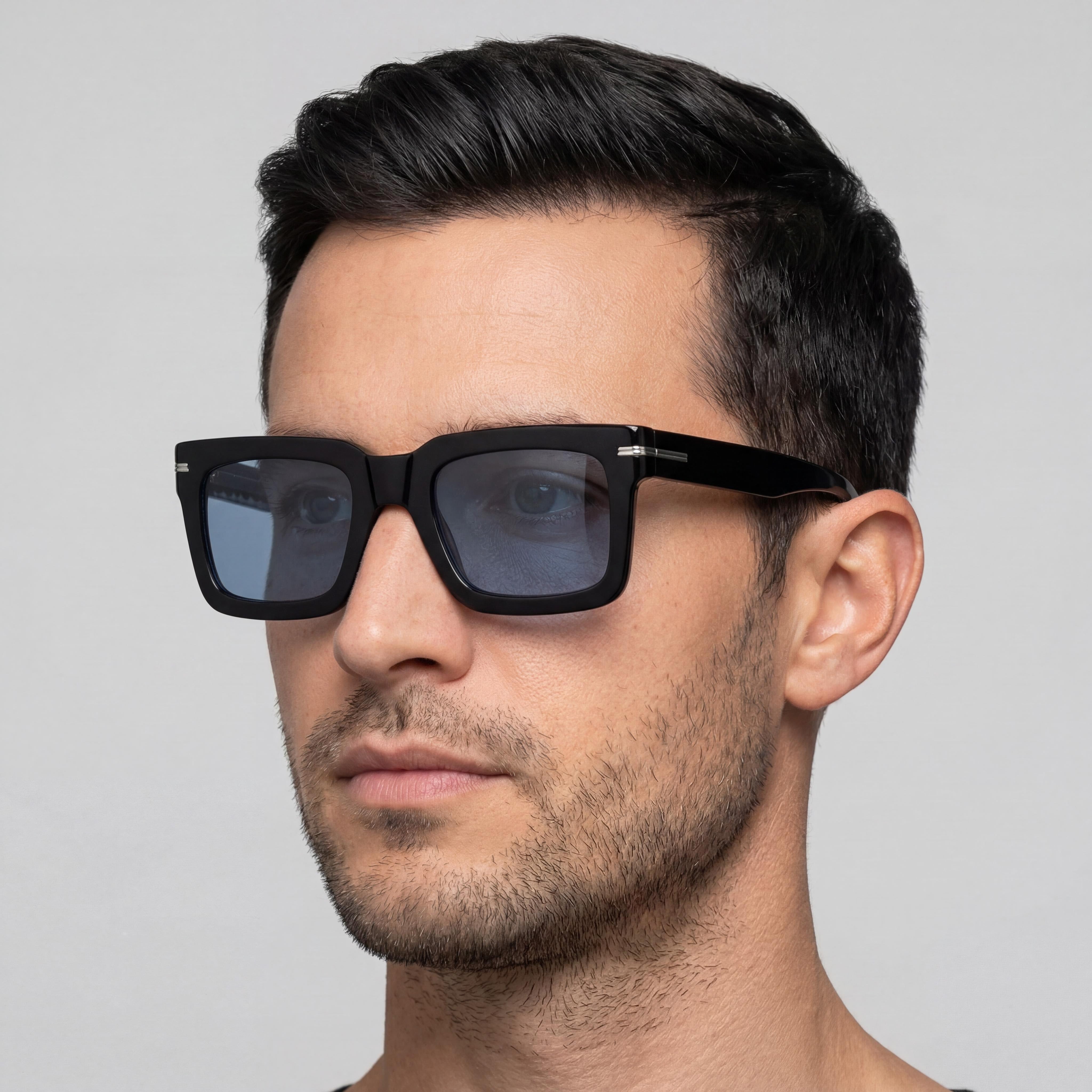 Gafas de sol cuadradas Hugo Boss 1501/S negras para hombre, 51 mm, Photo 5