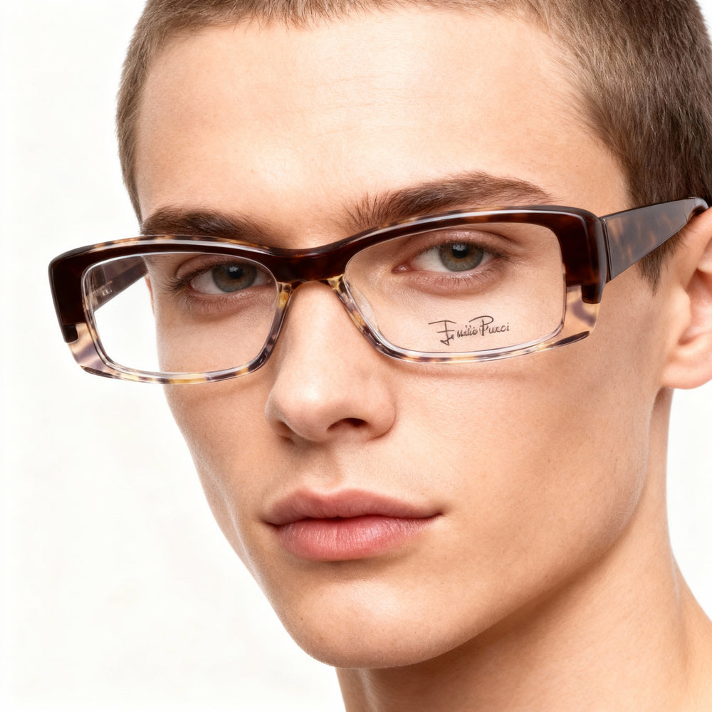 Emilio Pucci 2651_204 Unisex Plastic Eyeglasses, Chocolate Brown Frame, 50-15-135