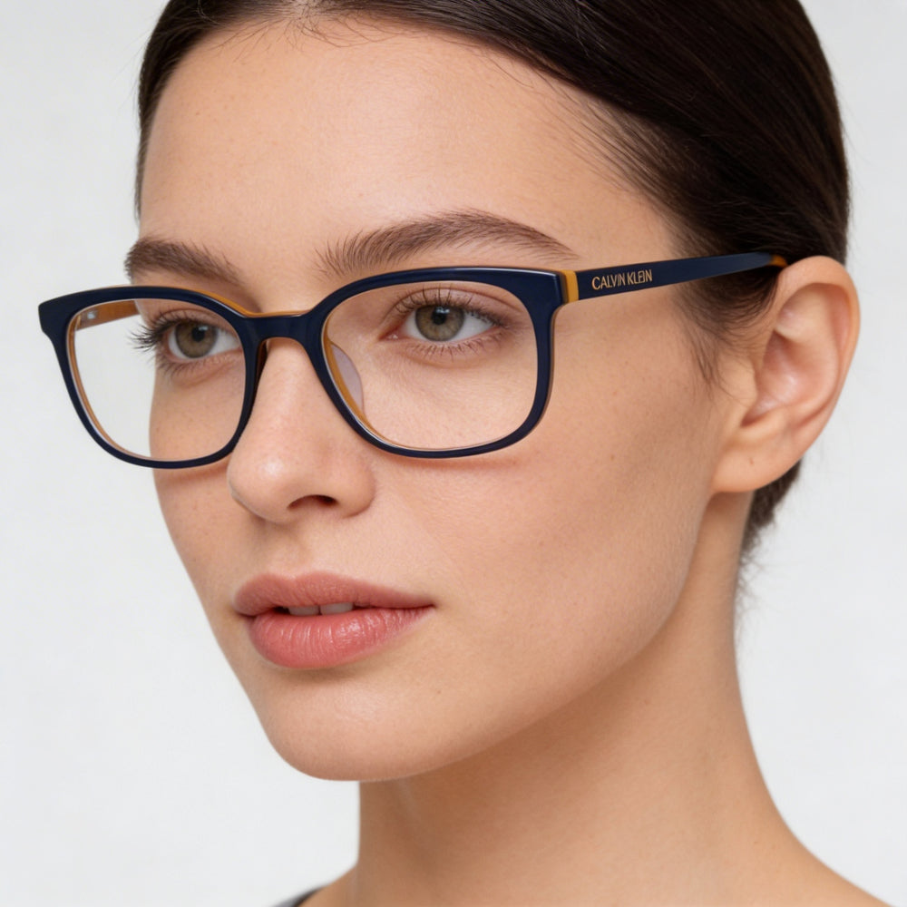 Gafas de sol Calvin Klein Standard para mujer, montura de metal color azul marino, 54 mm