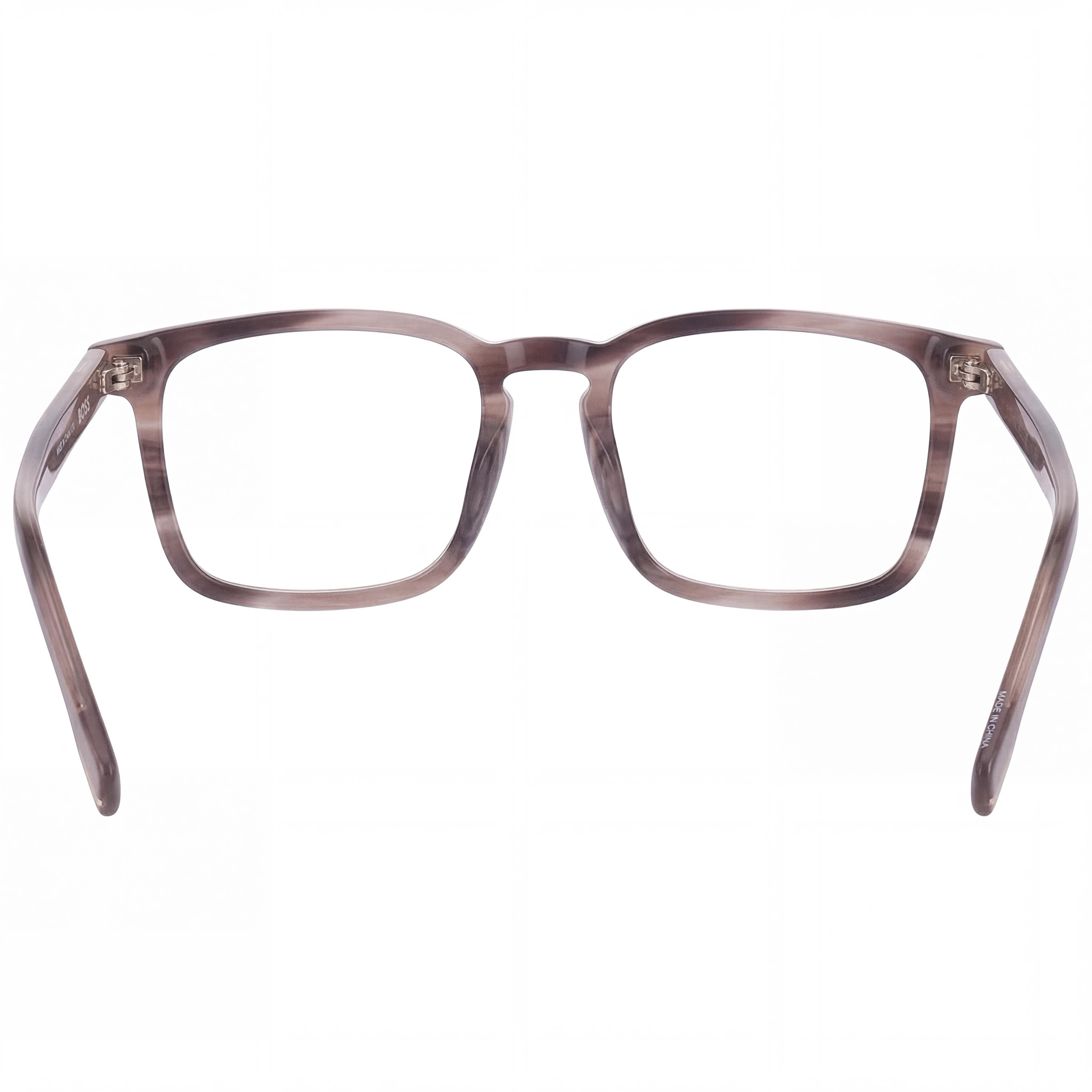 Hugo Boss Modern Collection Unisex Optical Eyeglasses with Grey Brown Plastic Frame, 53mm Lens Width, Photo 2