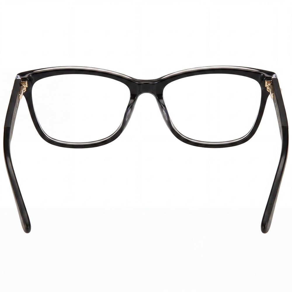 Gafas Juicy Couture Rectangulares Contemporáneas para Mujer, Montura de Acetato Negro, No Polarizadas, 53mm