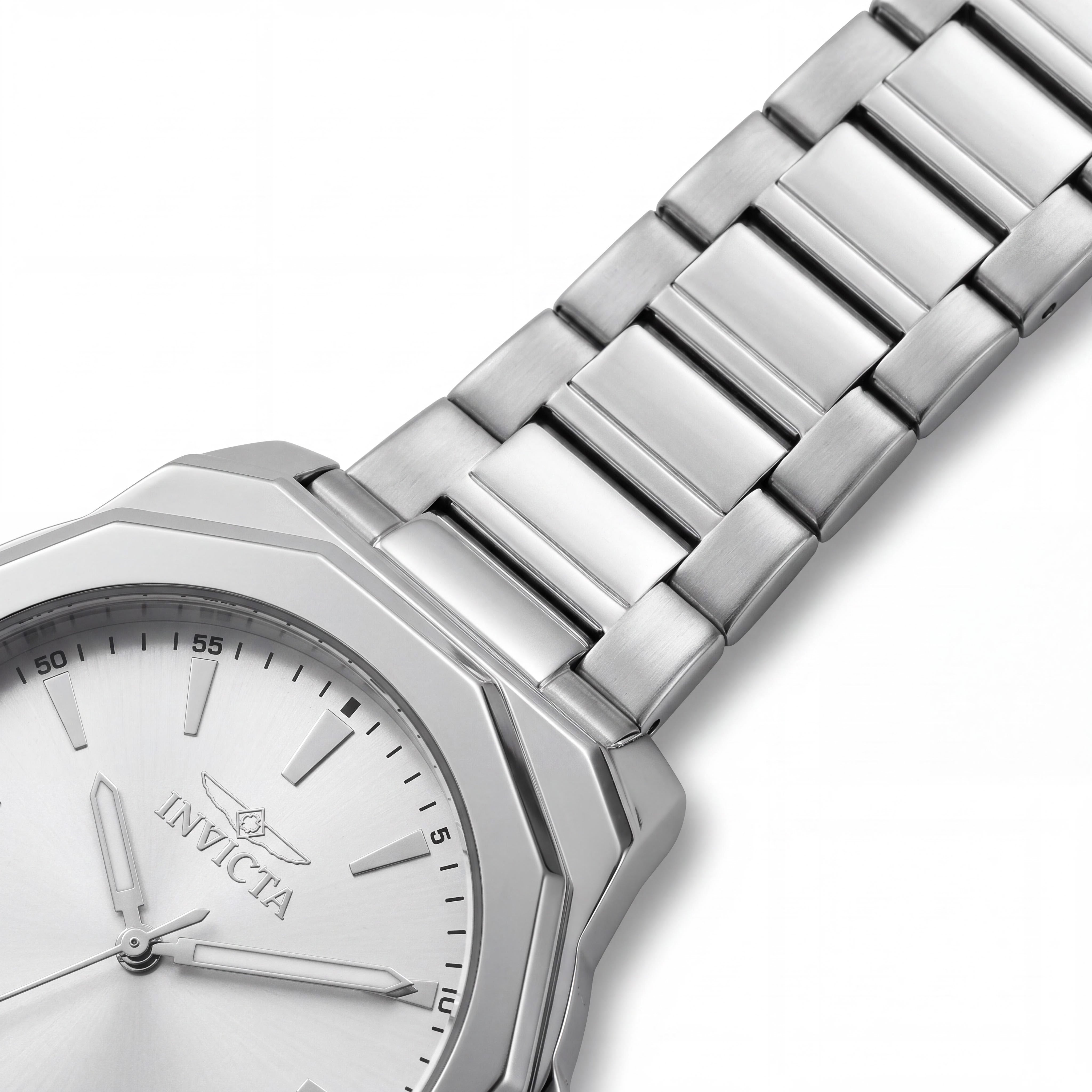 Invicta Speedway 49104 Men's Quartz Movement Stainless Steel Case & Bracelet Watch 42mm Silver Dial, Photo 3