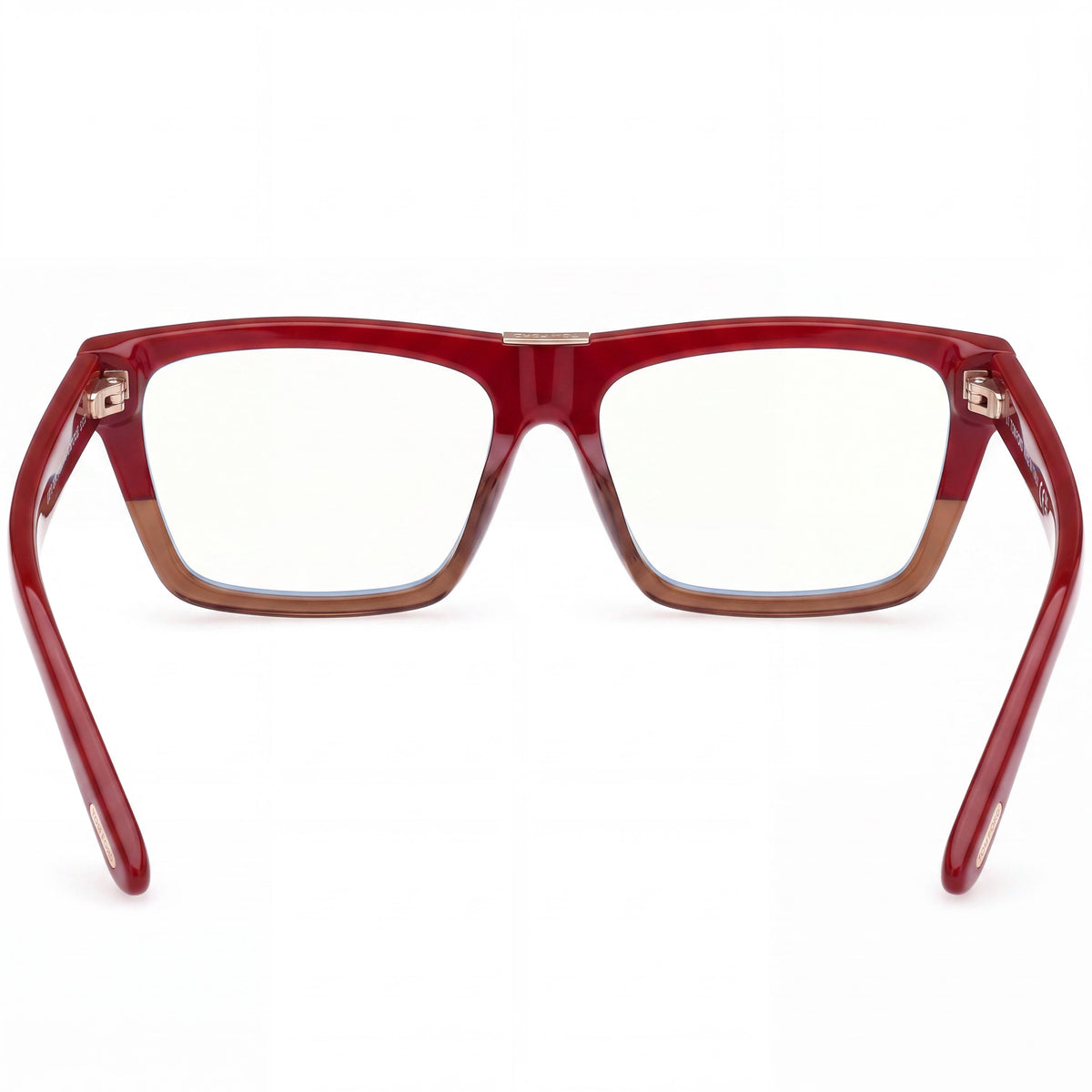 Montura de Gafas Tom Ford Ft5912-b de Acetato Burdeos para Mujer, Lente 57mm, Puente 15mm, Patilla 140mm, Photo 3