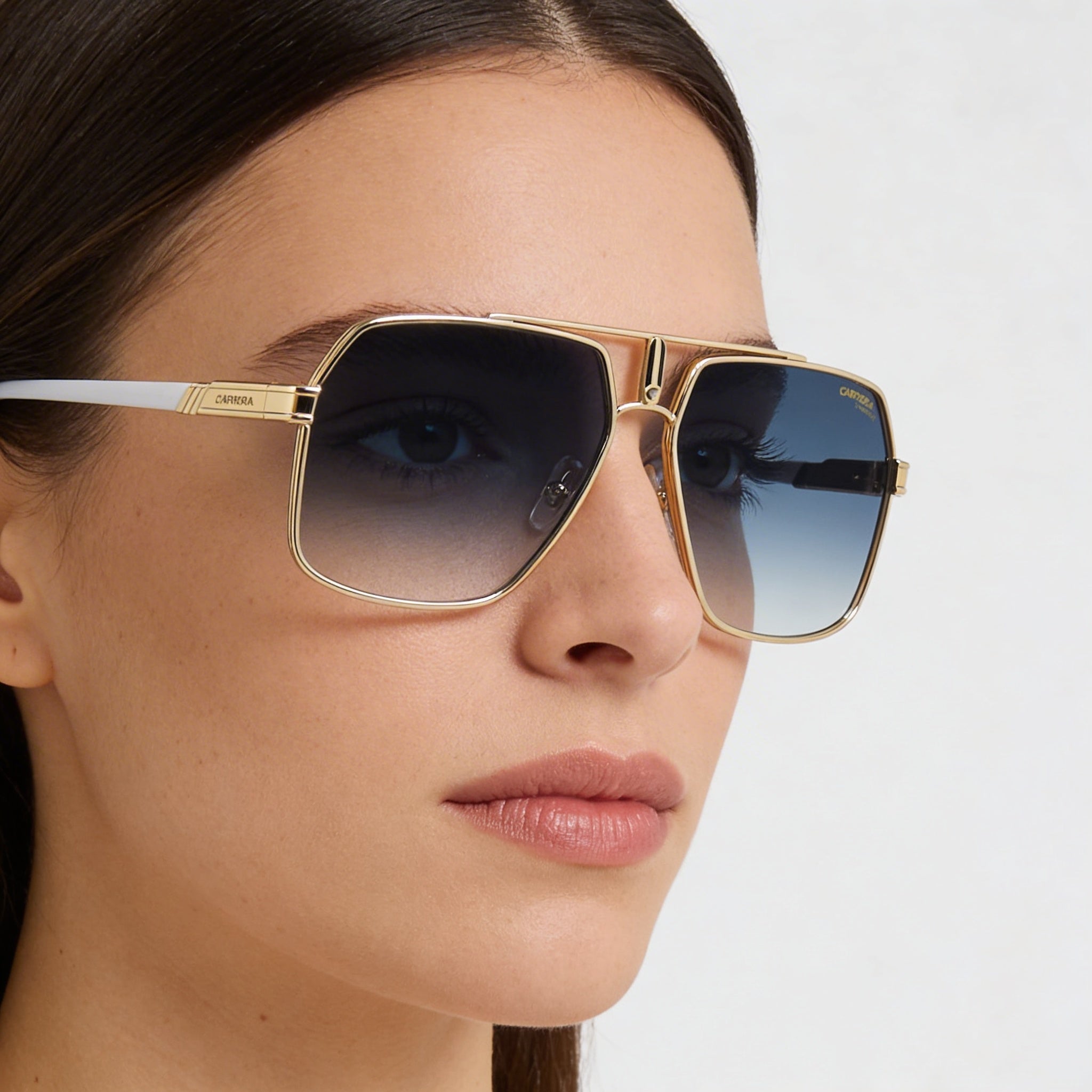 Gafas de sol clásicas Carrera 1055/S para mujer, de metal dorado y azul oscuro, 62-15-145, Photo 5