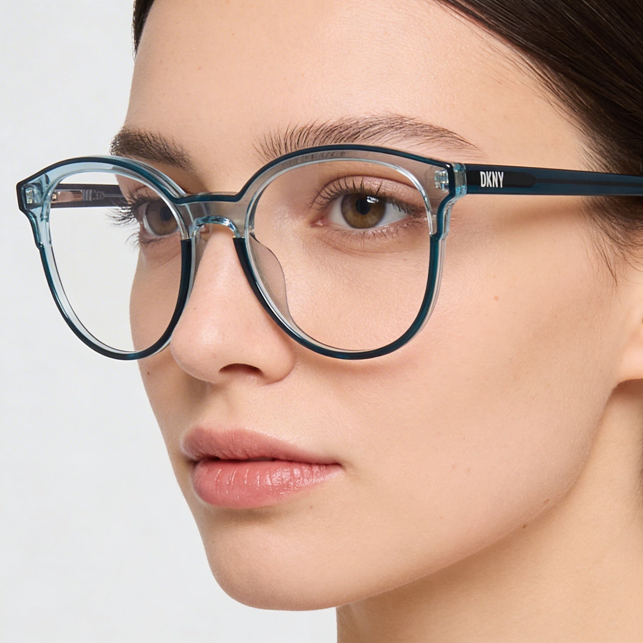 DKNY Classic Women's Acetate Frame Eyewear in Double Sage, Lens Width 50mm, Bridge 18mm, Temple 140mm, Photo 3