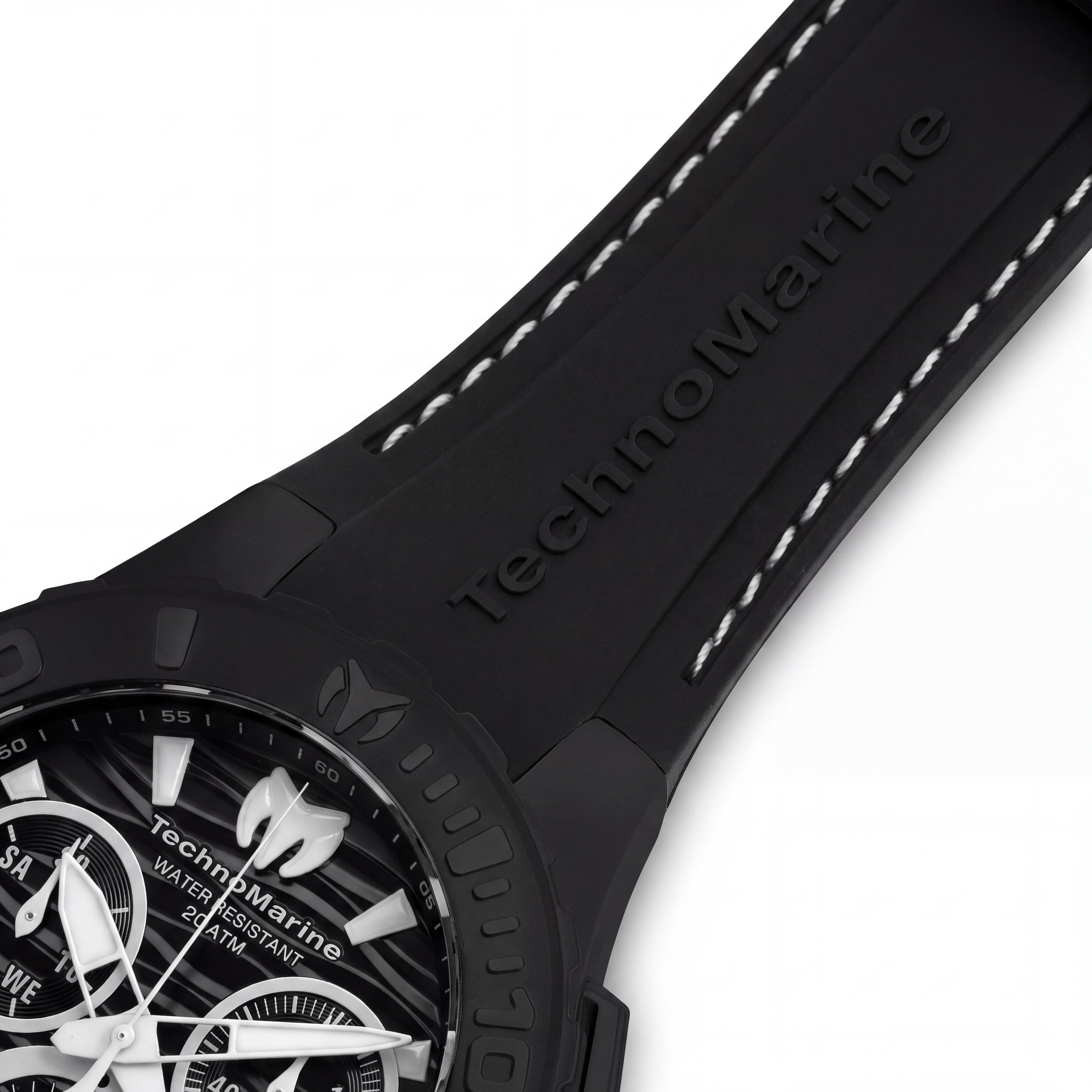 Technomarine Cruise Medusa Chronograph Men's 44mm Black Stainless Steel Case Black Silicone Strap 200m Watch, Photo 3