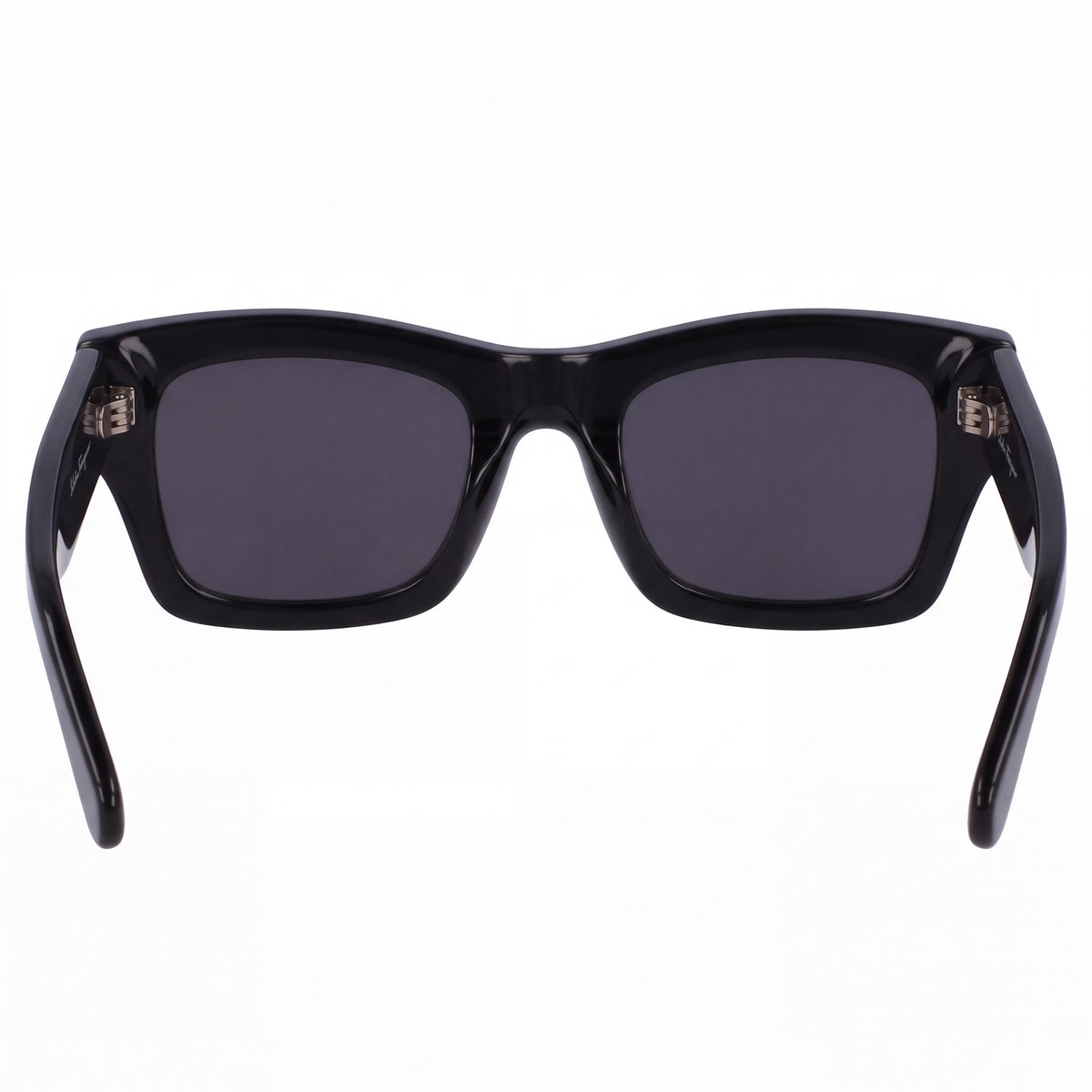 Gafas de sol Salvatore Ferragamo para mujer, con forma de rectángulo modificado, montura de plástico negro y cristales grises con protección UV, 51 mm, Photo 3
