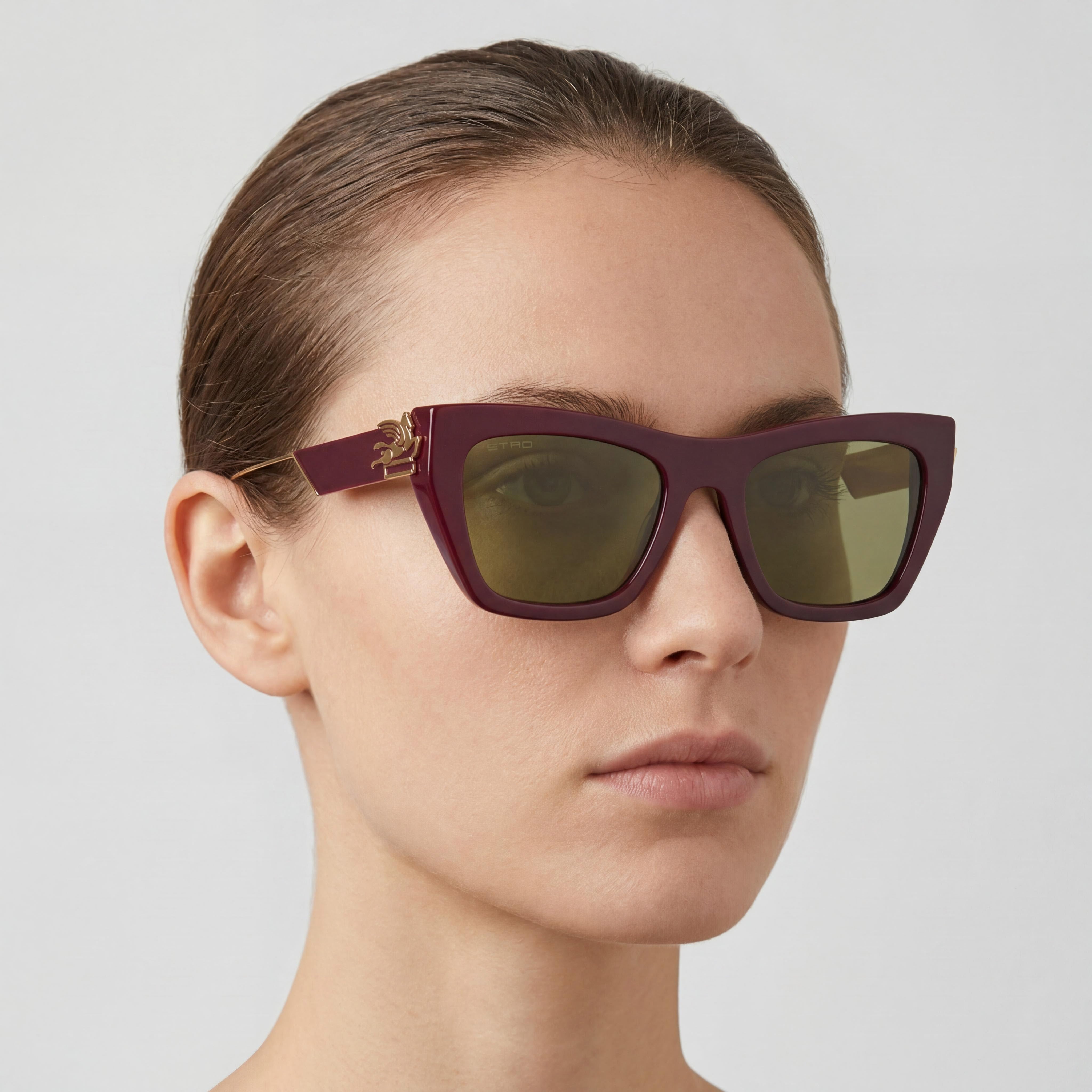 Etro Casual Unisex Black Acetate Frame Black Polycarbonate Non-Polarized Lenses Sunglasses 54-20-140, Photo 4