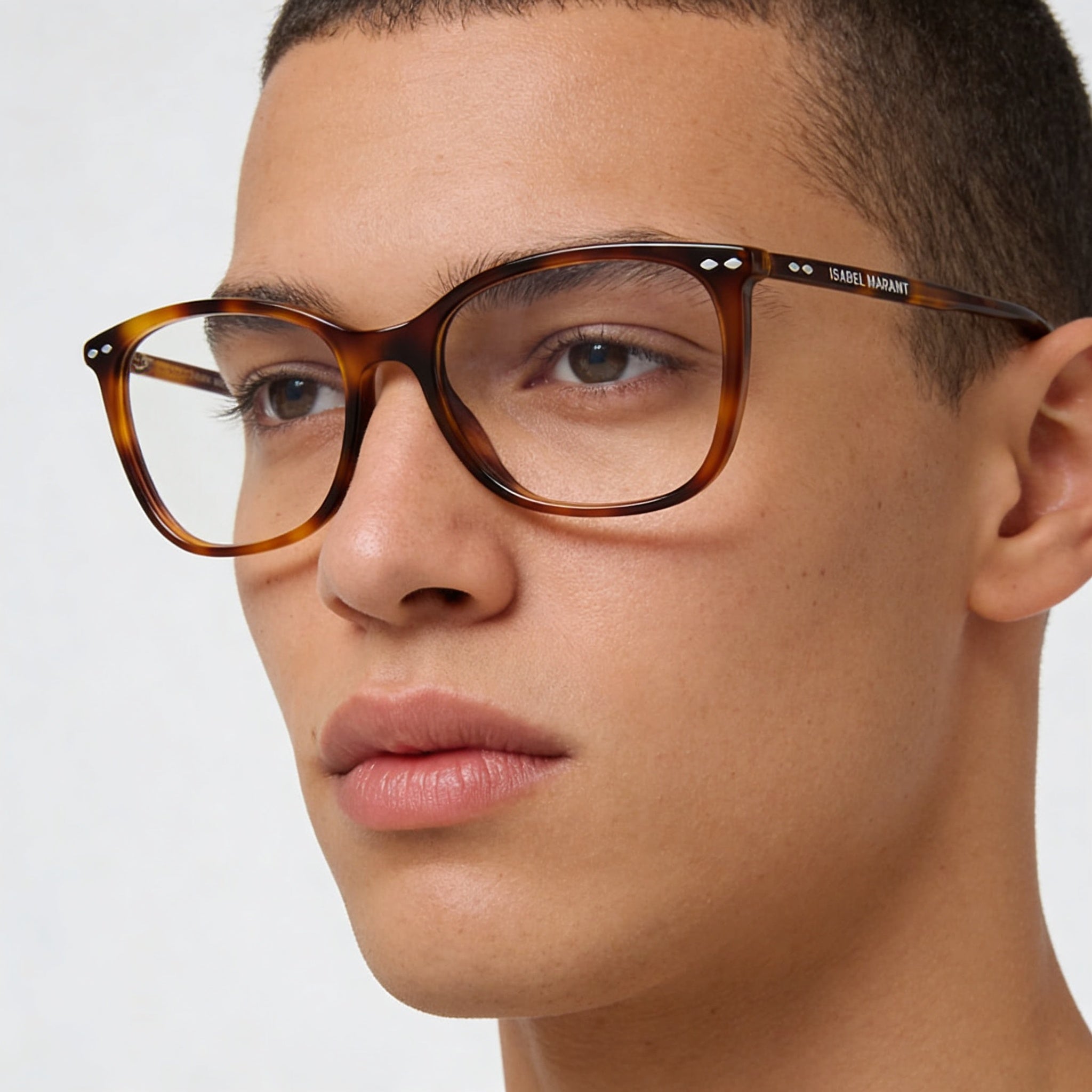 Gafas de sol unisex modernas Isabel Marant con montura de acetato color habana y lentes de policarbonato color habana, 53 mm, Photo 3