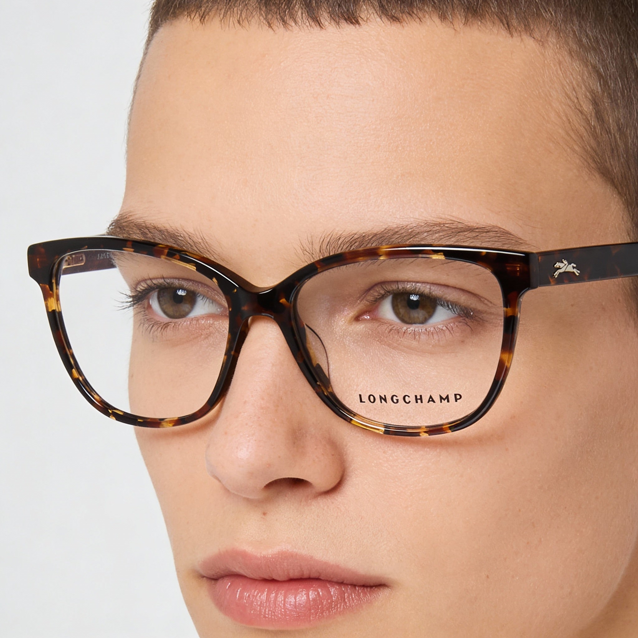 Gafas unisex de estilo casual Longchamp con montura de plástico color habana oscuro y lentes de policarbonato de 53 mm, Photo 5