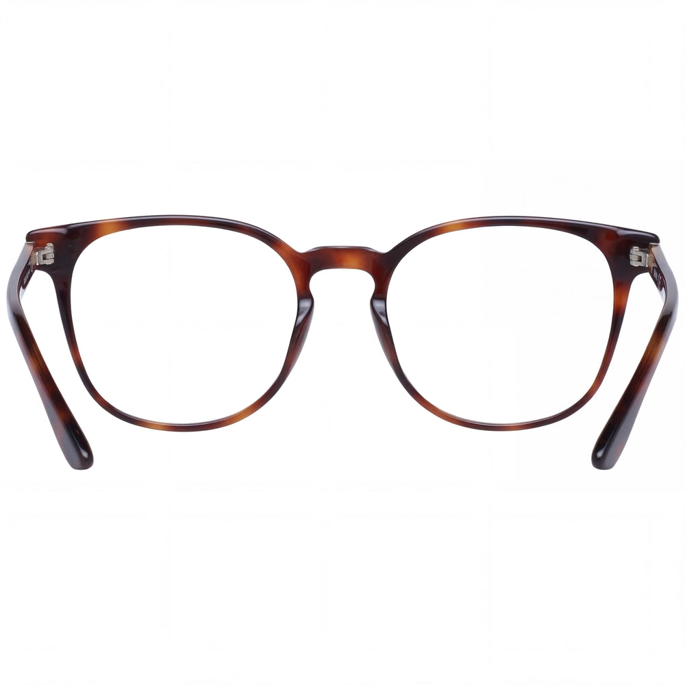 BMW Casual Men's Round Eyeglasses, Blonde Havana Plastic, Transparent Lenses, 52-19-145mm