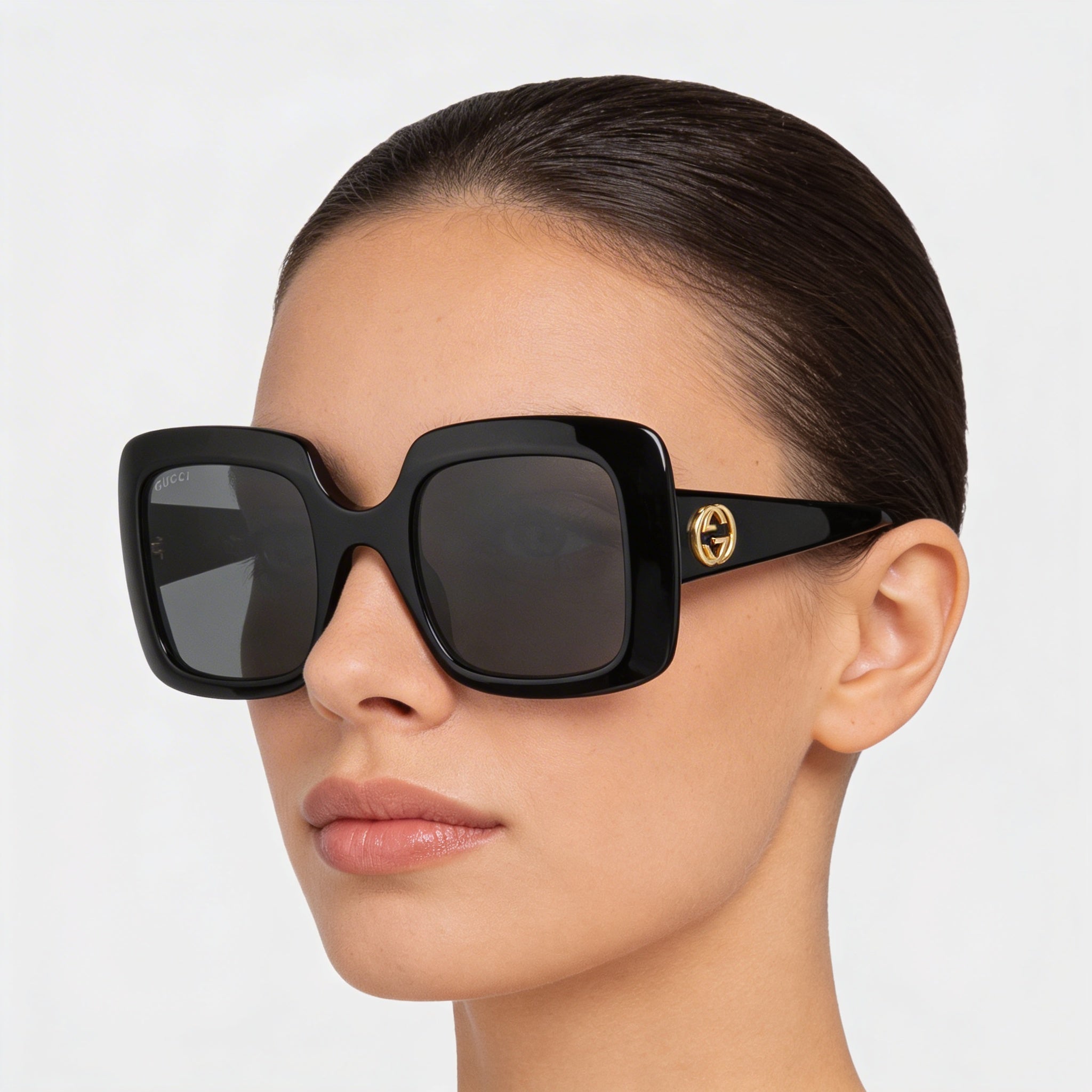 Gucci Gg0896s Women's Black Plastic Frame, Grey Lens UV Protection Sunglasses, Size 52mm, Photo 4