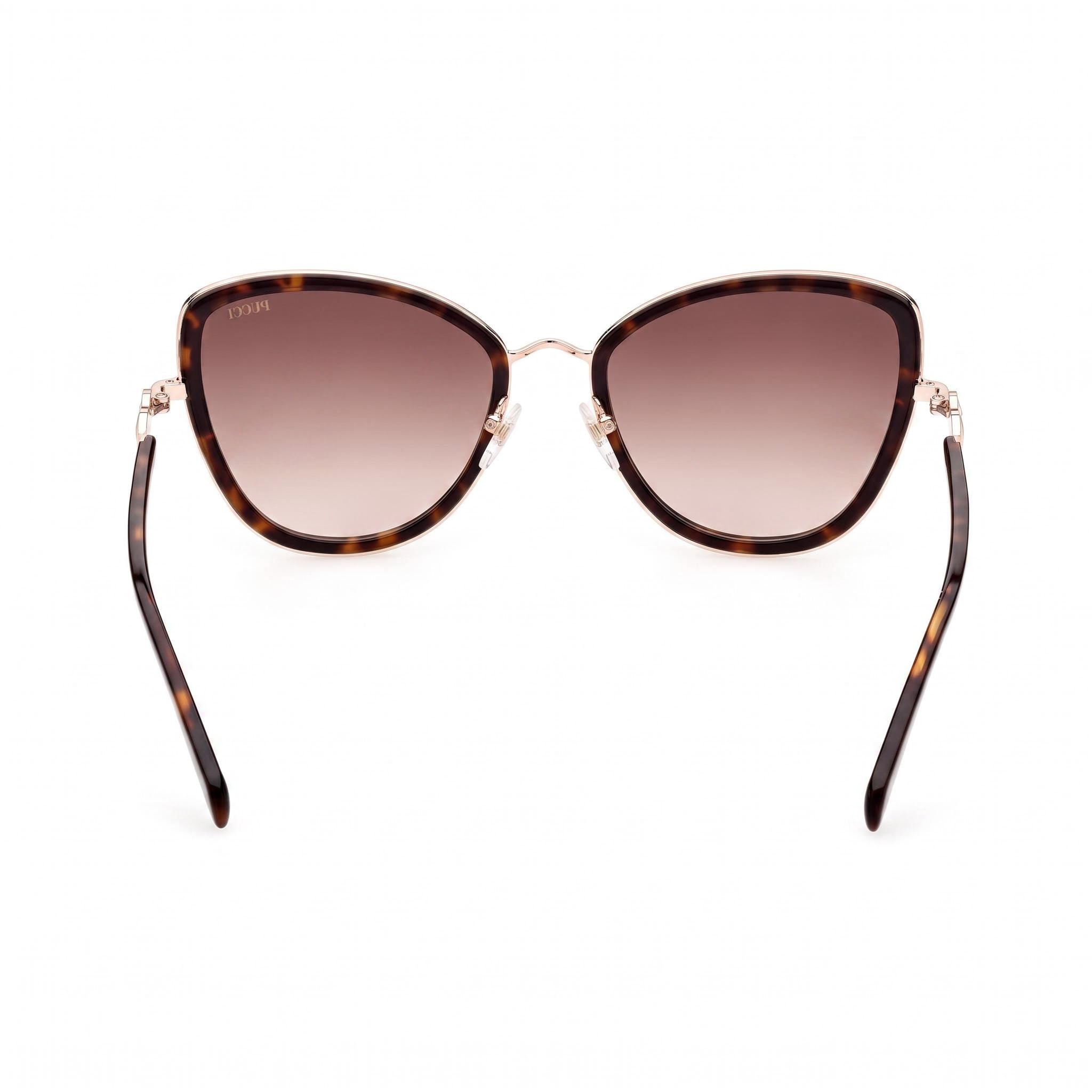 Emilio Pucci Modern Women's Metal Frame Polycarbonate Non-Polarized Sunglasses Size 57-57-140mm, Photo 3
