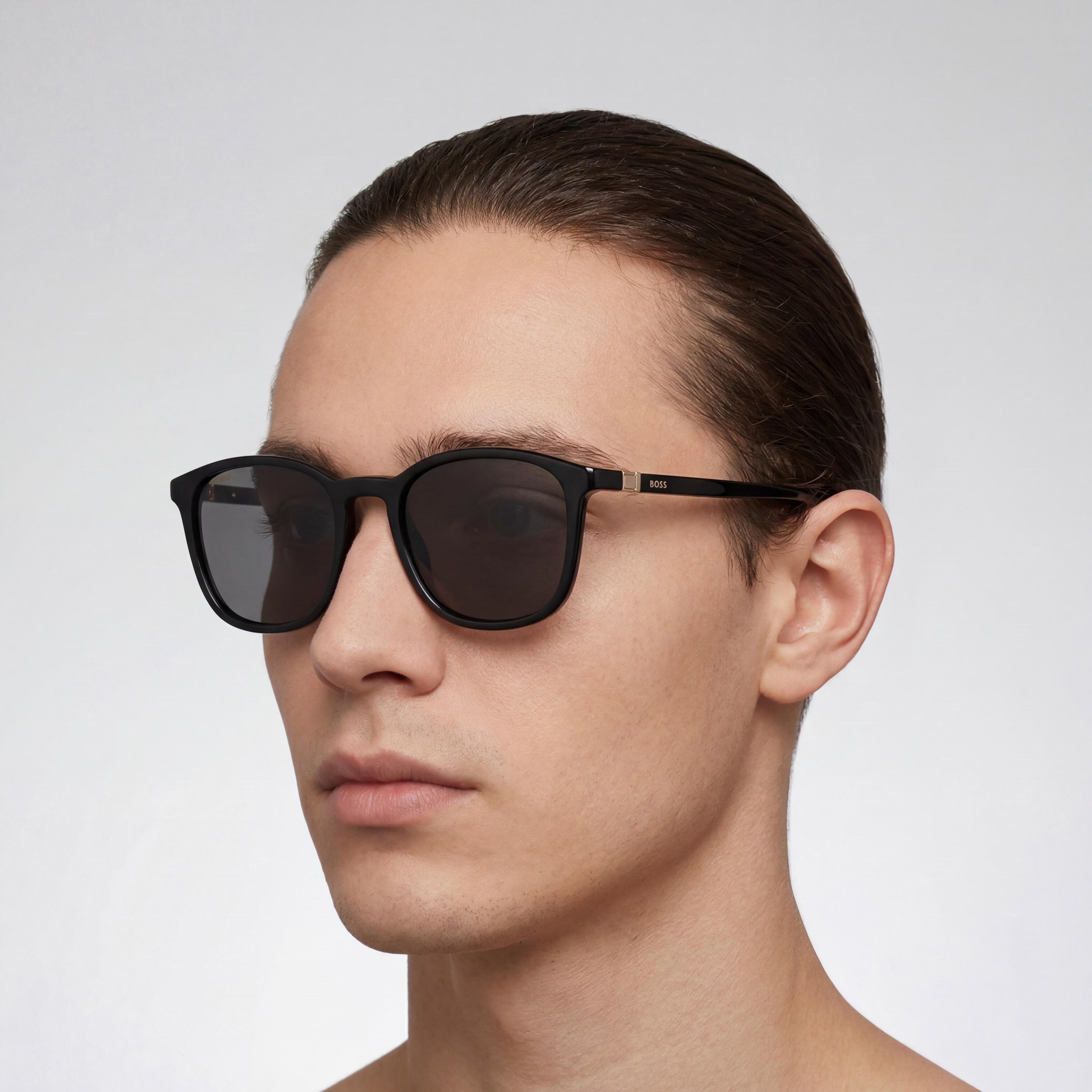 Hugo Boss Casual Unisex Black Acetate UV Protection Sunglasses 52mm, Photo 4