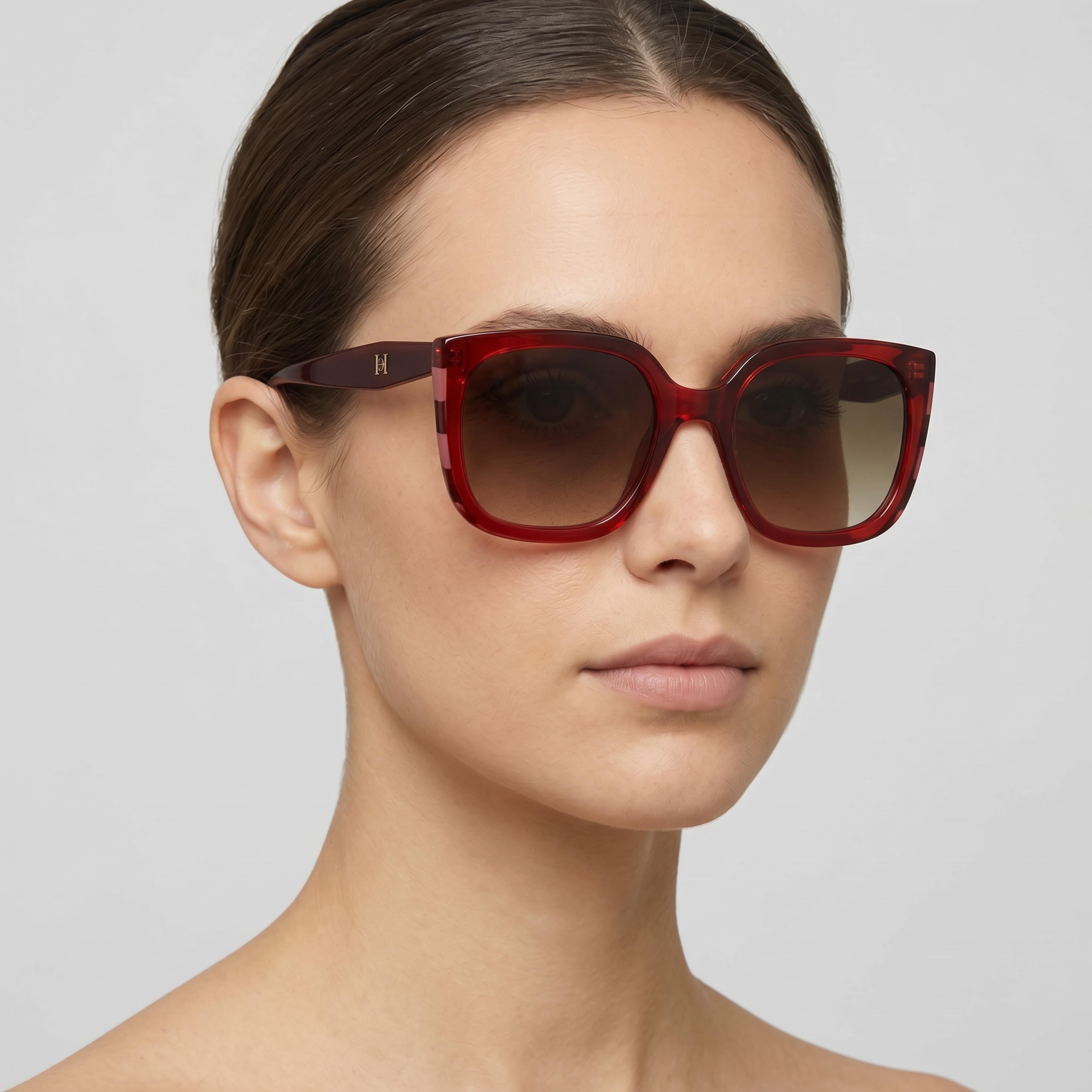 Gafas de sol de mujer Carolina Herrera HER 0128/S de acetato ojo de gato, rojo burdeos de 54 mm, Photo 5
