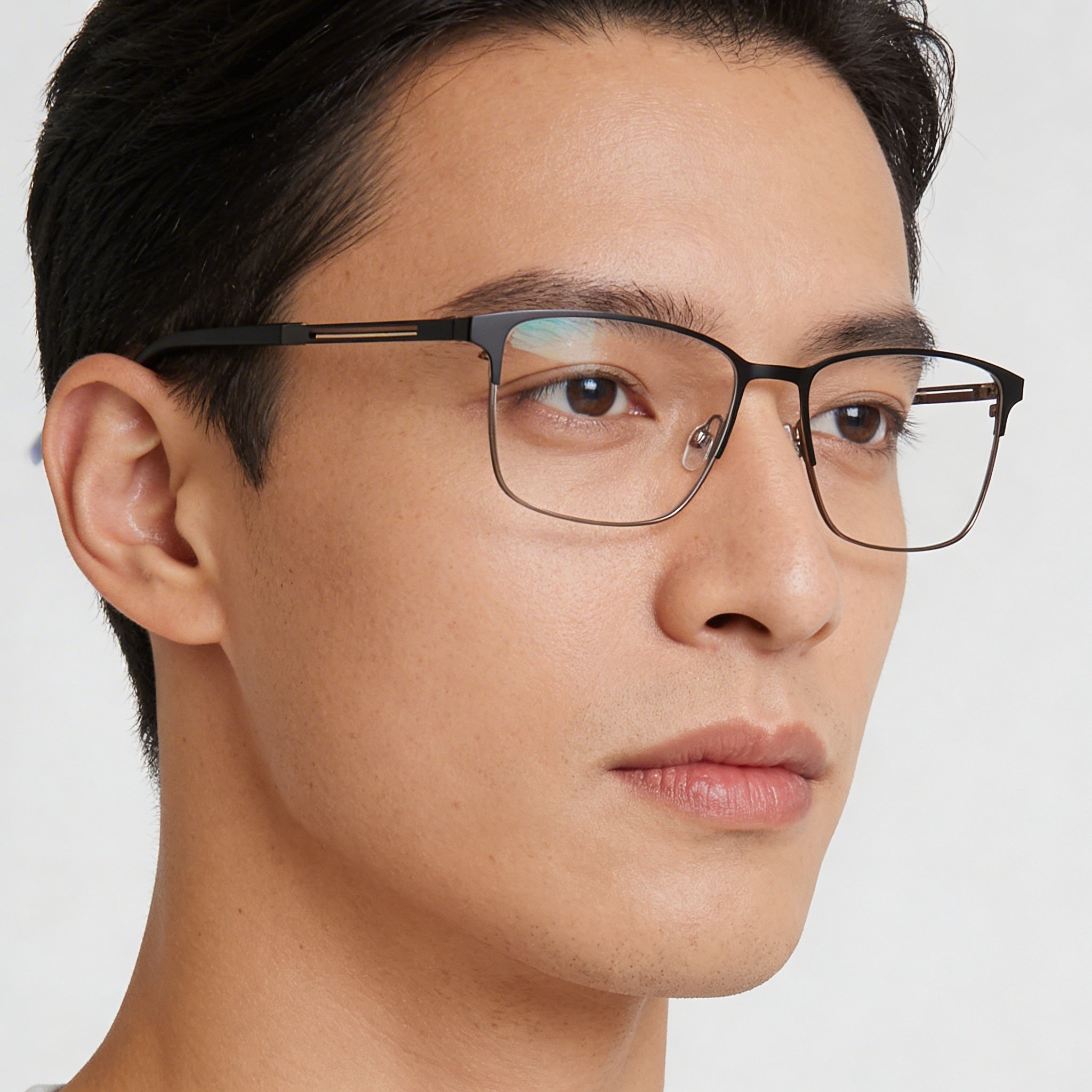 Flexon E1160 Men's Ophthalmic Eyeglasses Frames in Matte Black, 57mm Lens Width, 18mm Bridge, 150mm Temple Length, Photo 5