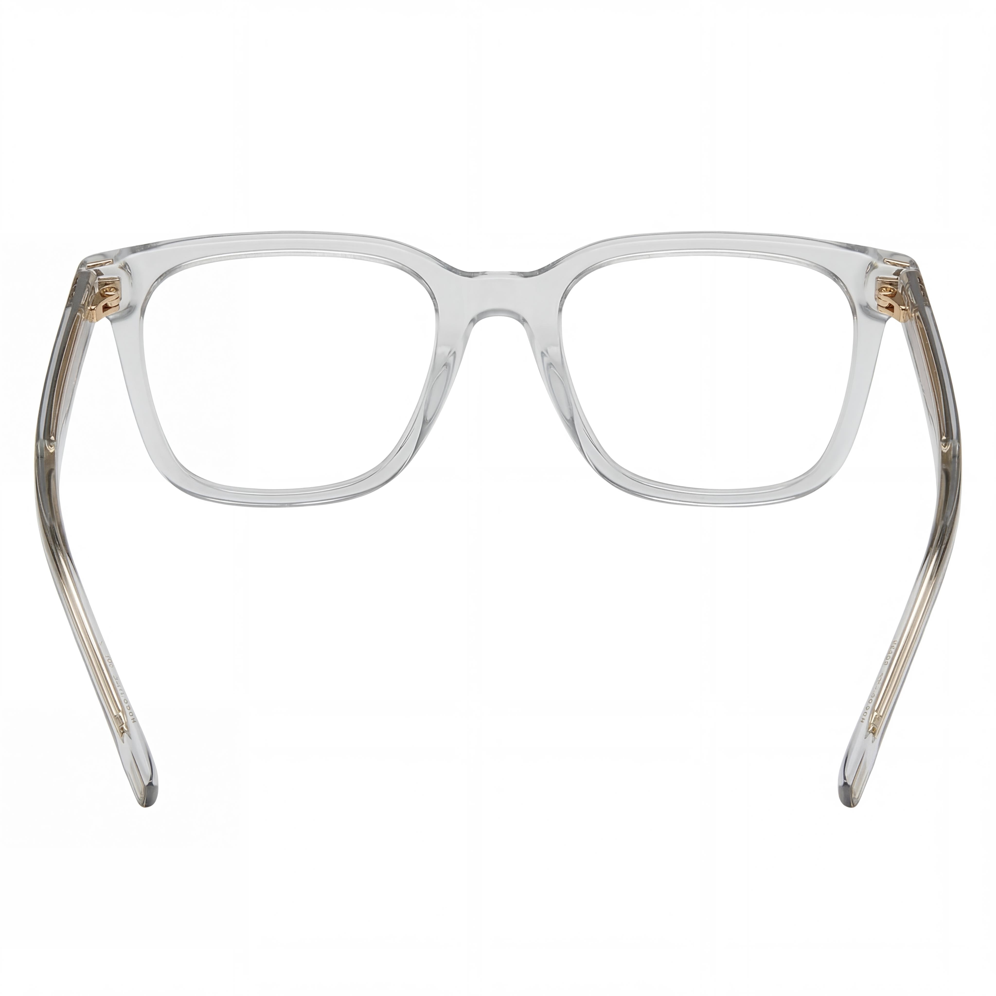 Hugo Boss Modern Design Men's Grey Acetate Frame Eyeglasses with Polycarbonate Lenses, Size 52-19-145, Photo 3