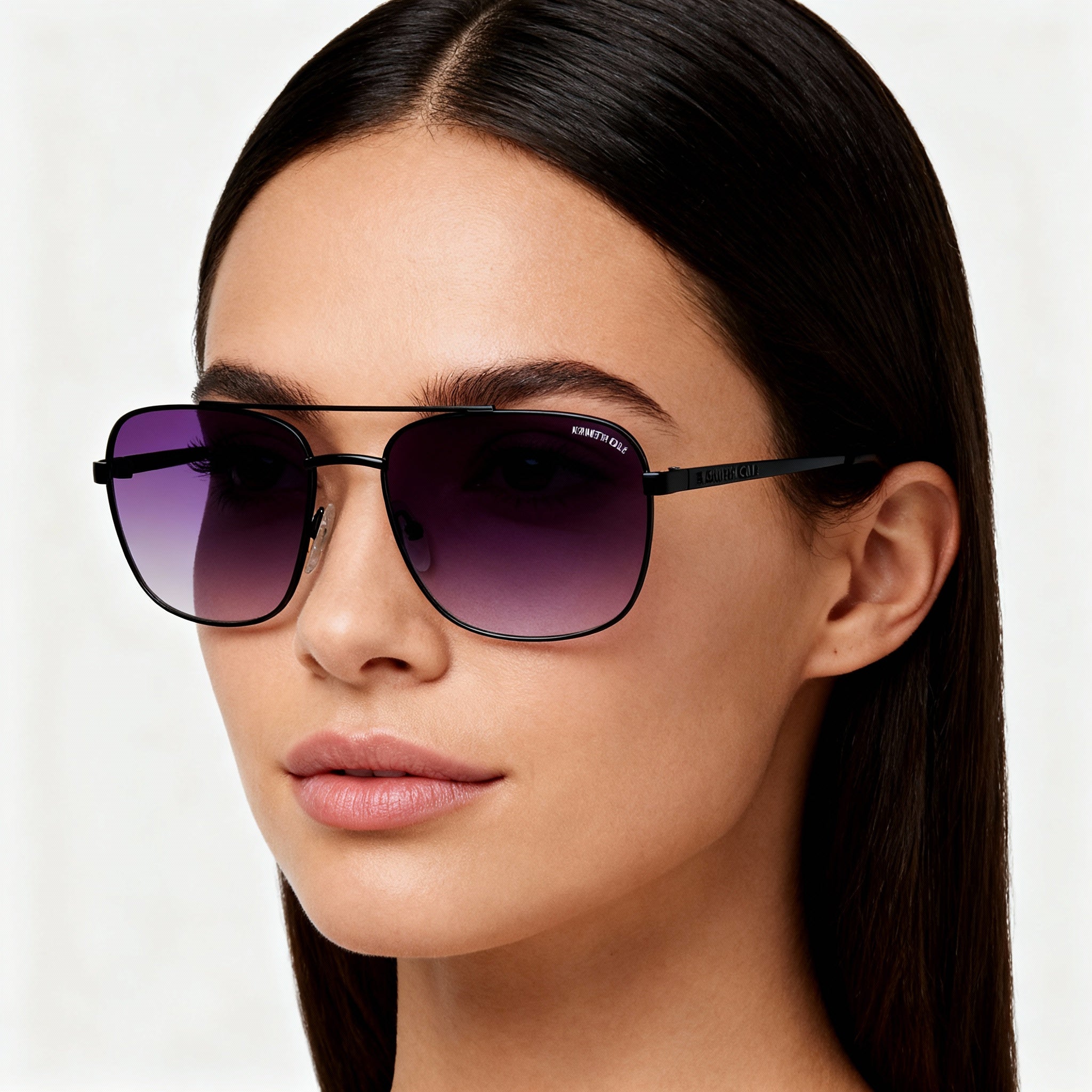 Kenneth Cole New York Kc5901b Women's Metal Non-Polarized Sunglasses, Shiny Black Frame, Gradient Smoke Lenses, 59mm, Photo 3