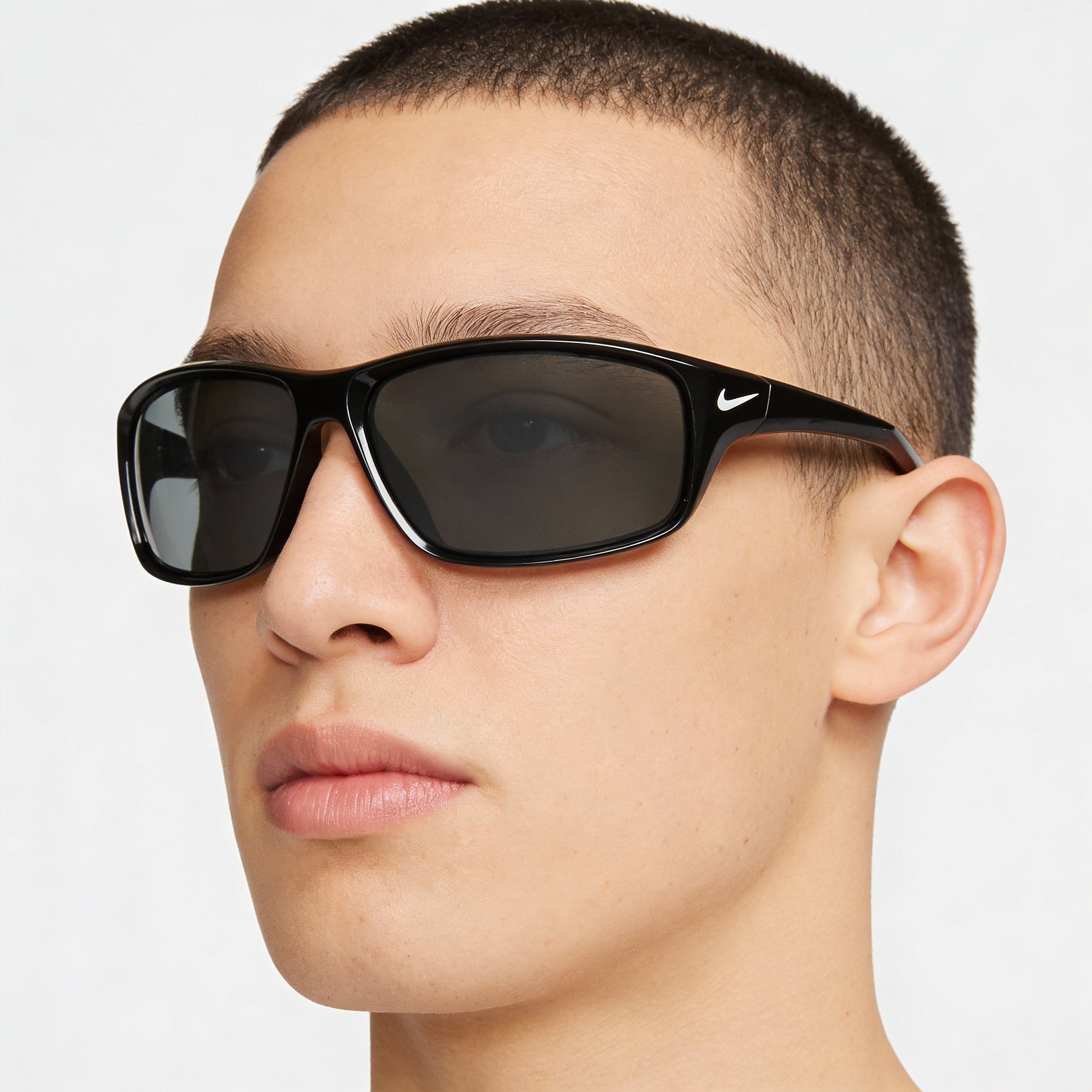 Nike Adrenaline Unisex Lightweight Plastic UV Protection Sunglasses, Silver Frame, Grey Lens 64-14-135, Photo 4