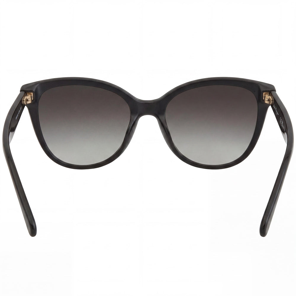 Gafas de sol Salvatore Ferragamo SF1073S para mujer, de plástico negro, estilo ojo de gato, con degradado gris y protección UV, 54 mm