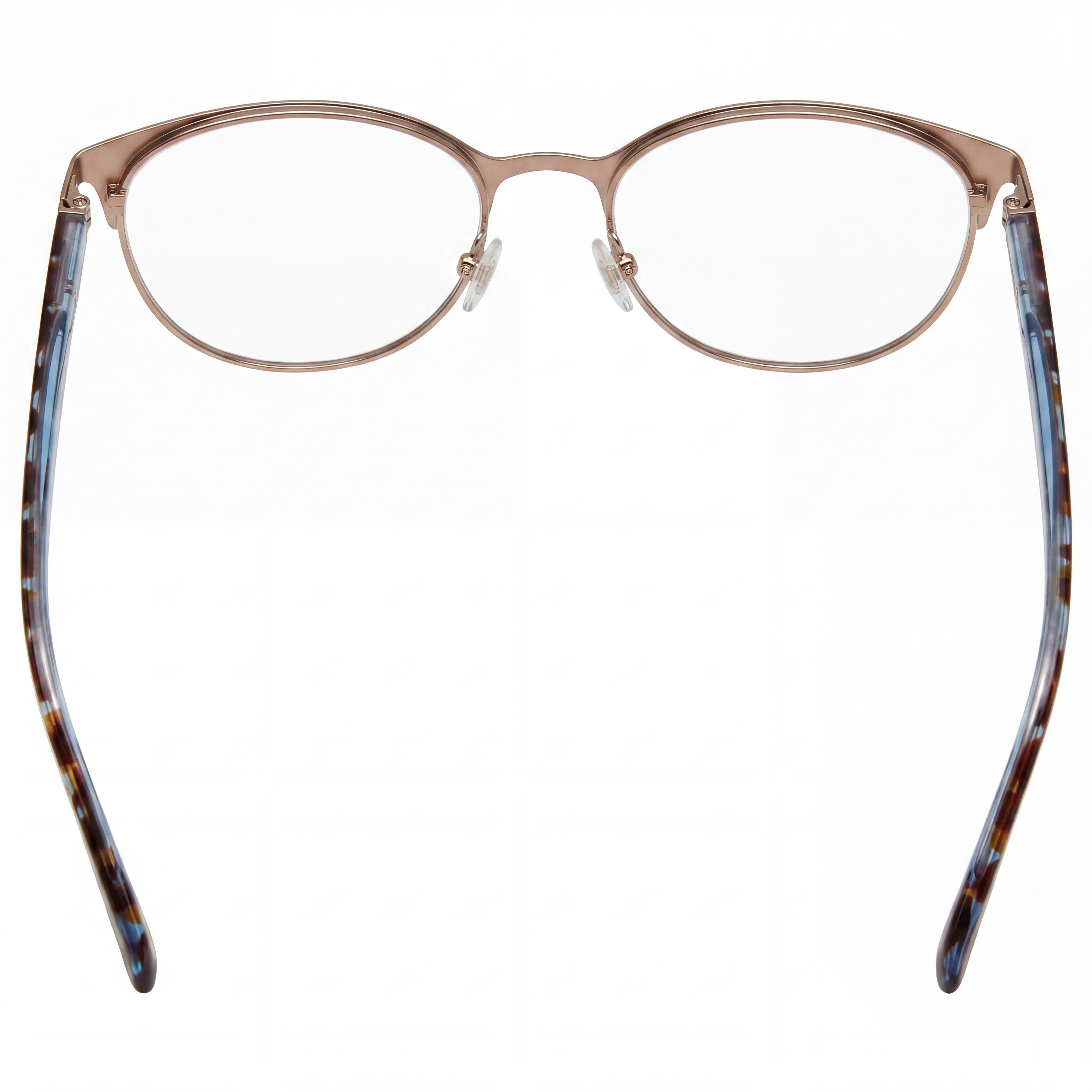 Gafas Fossil 7041 para mujer, redondas, de acero inoxidable y propionato, color marrón, 52-17-145, Photo 4
