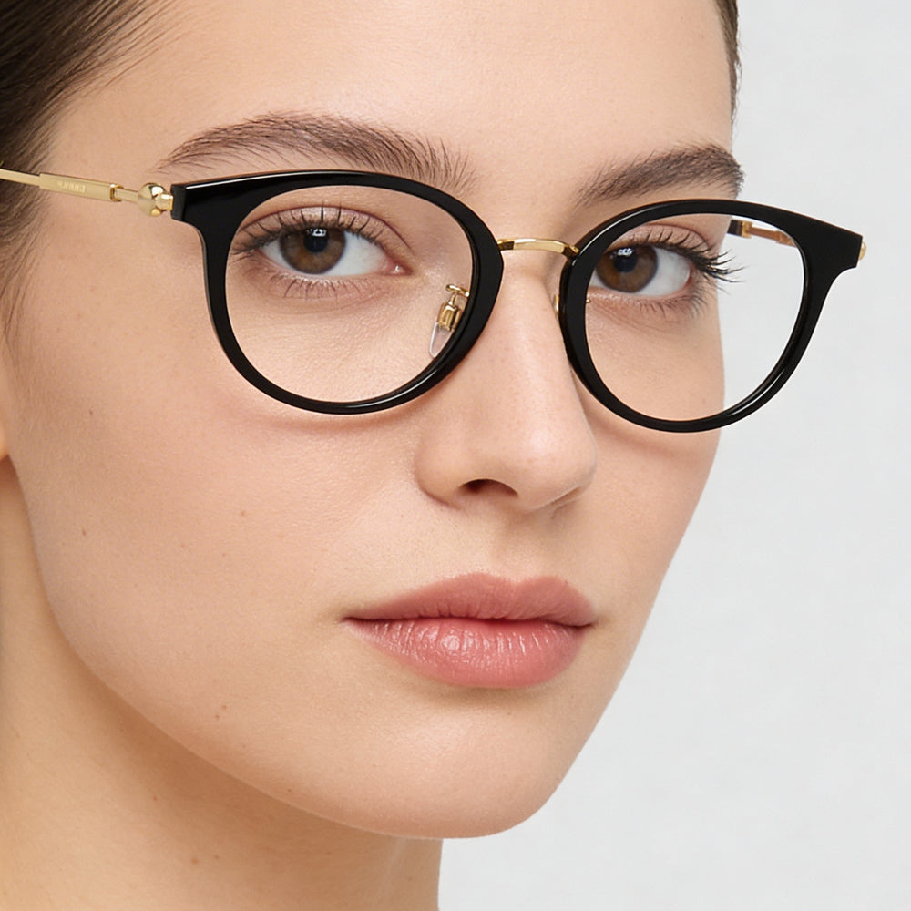 BURBERRY Women’s Black Optical Frames, featuring transparent demo lenses and ready for custom prescription lens replacement.