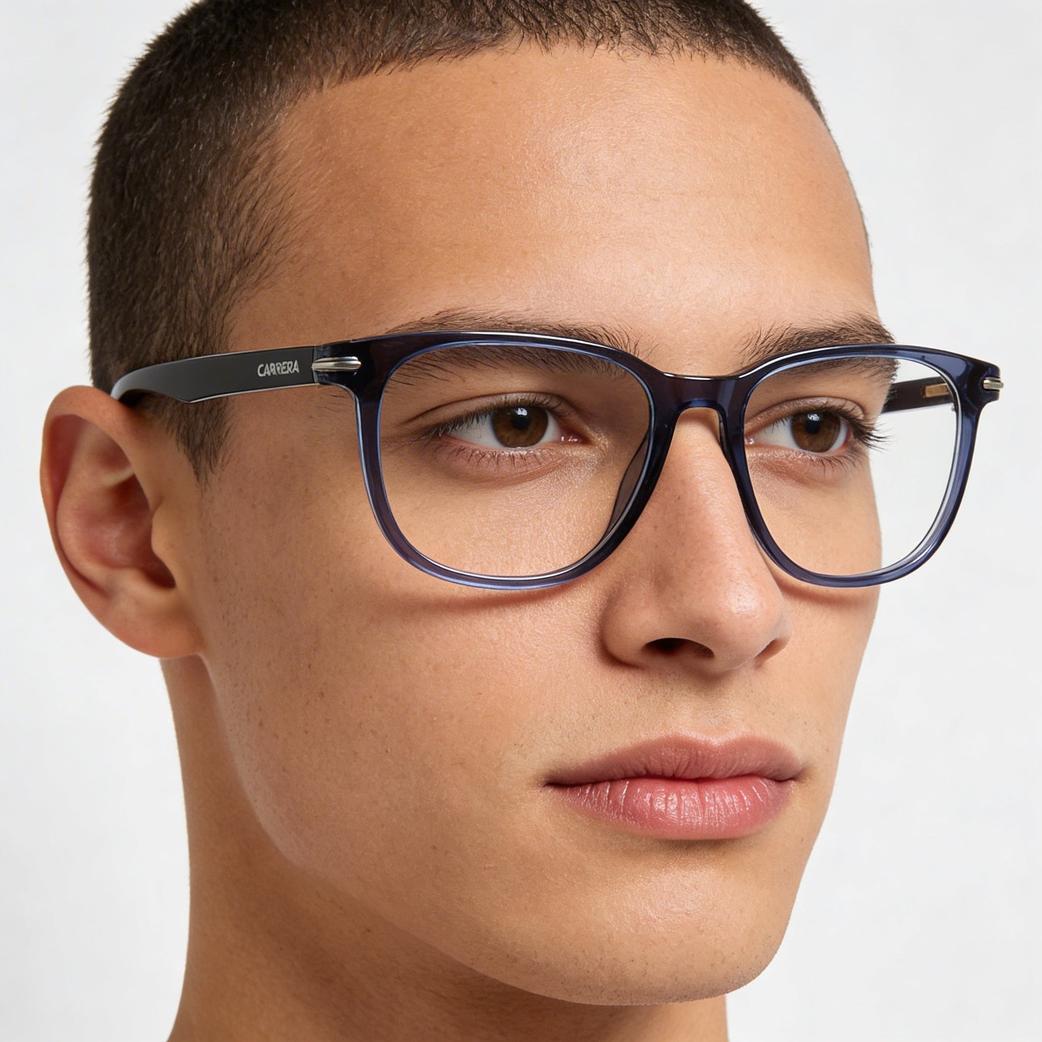 Gafas de sol unisex Carrera Carrera 308 con montura de acetato azul y lentes de policarbonato azul de 53 mm, Photo 5
