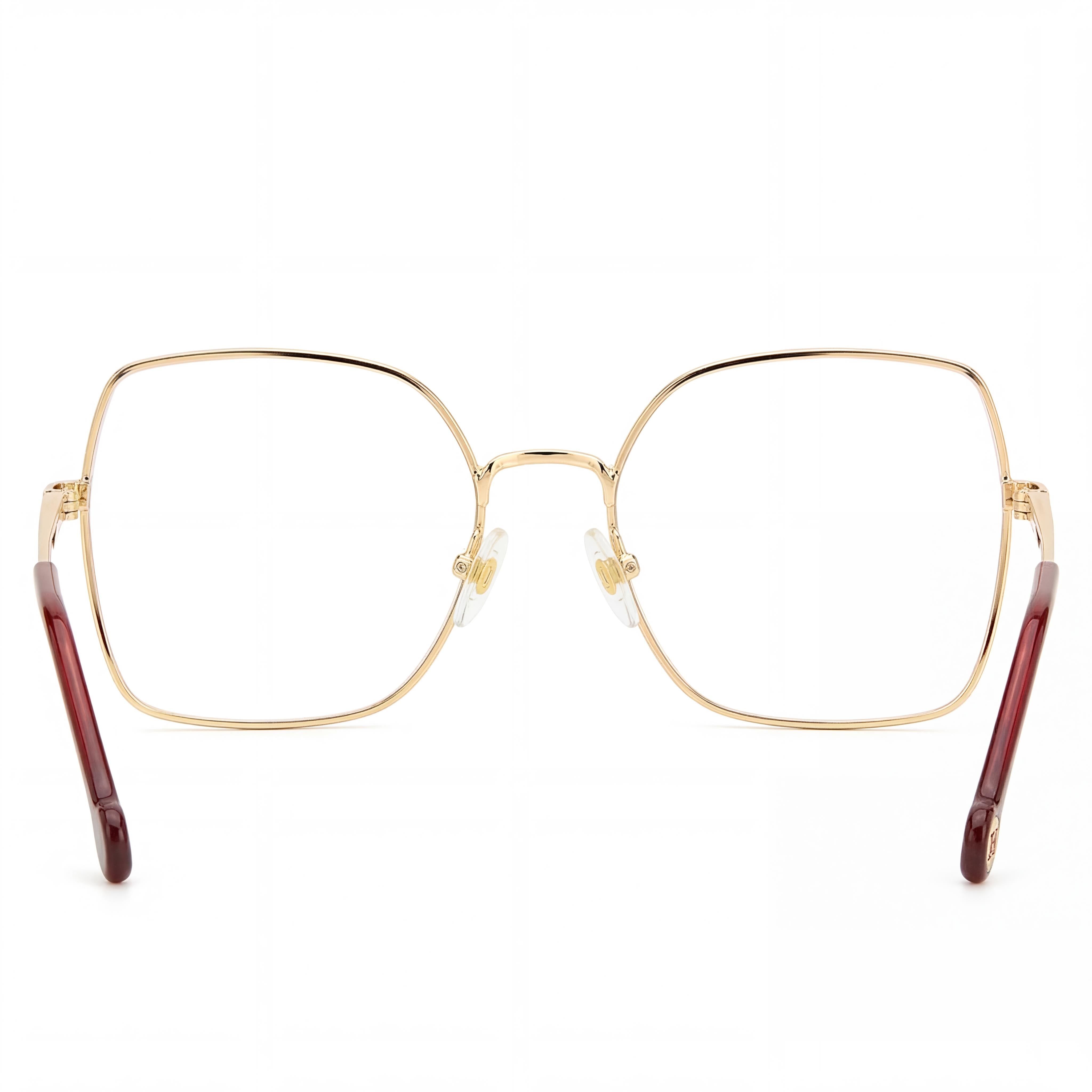 Carolina Herrera Casual Women's Metal Burgundy Gold Non-Polarized Eyeglasses 55mm, Photo 3