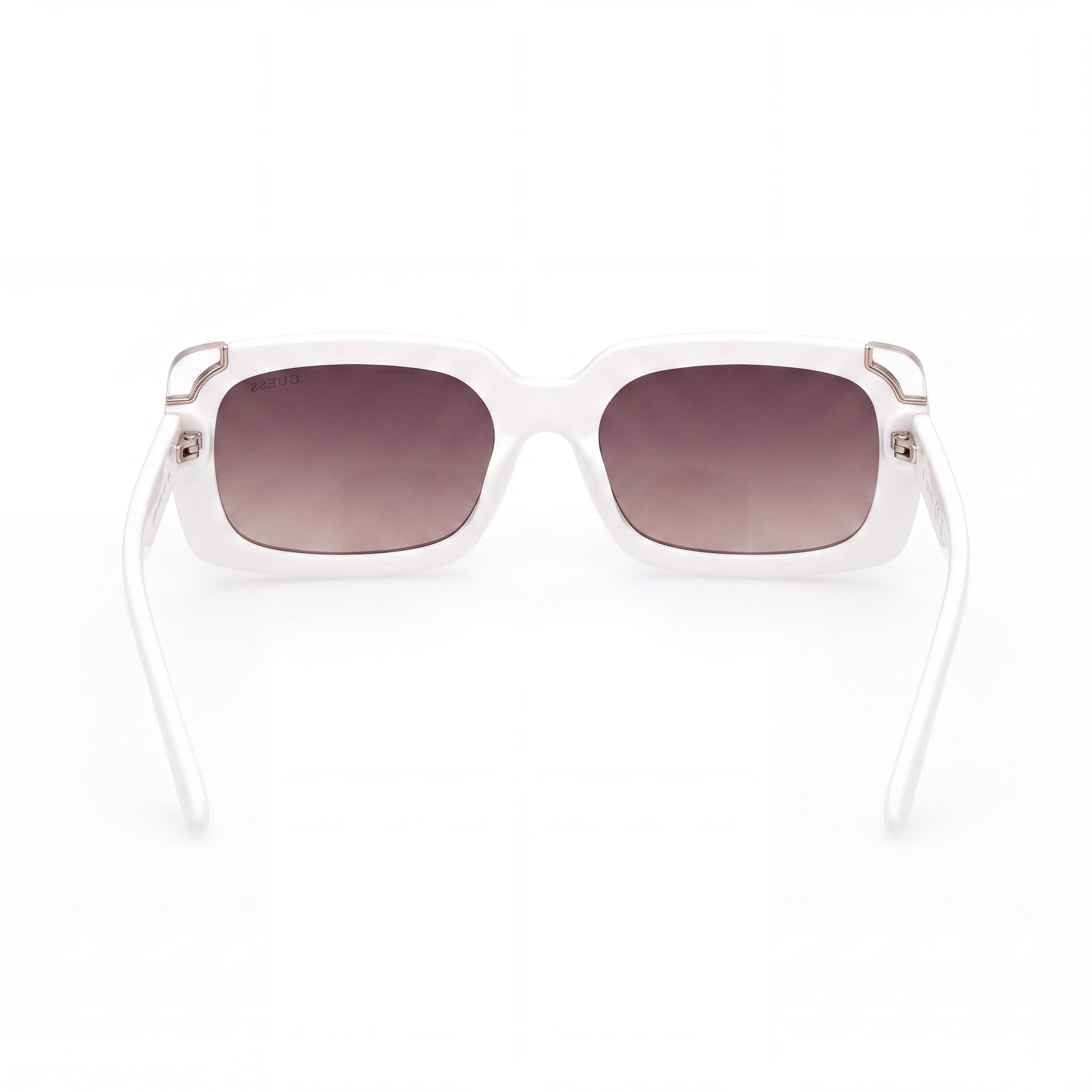 GUESS Women's Square UV400 Protective Sunglasses, Multicoloured Injected Frame, Gradient Brown Lenses 59mm, Photo 3