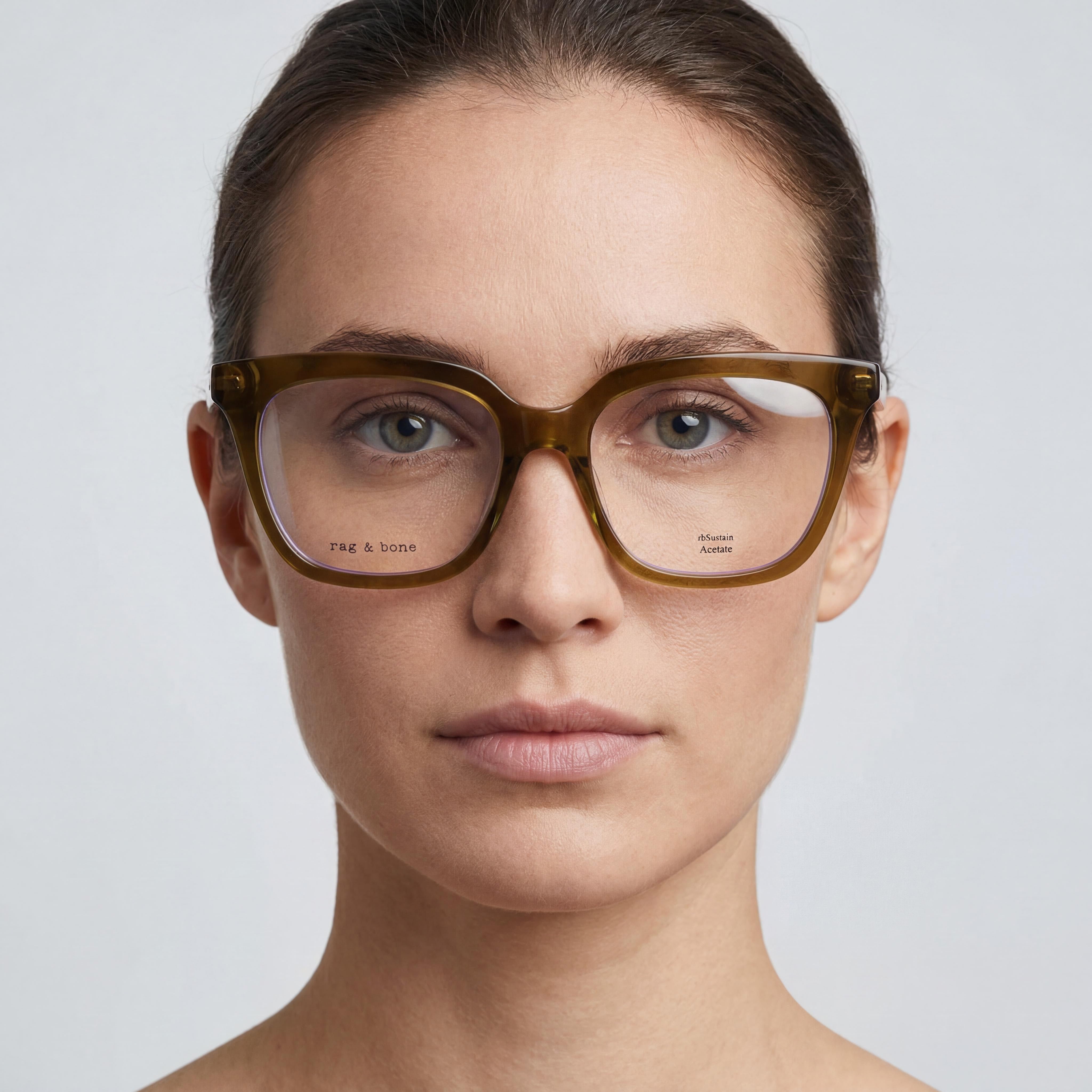 rag & bone Casual Women's Optical Eyeglasses with Green Violet Acetate Frame and 54-18-145 Dimensions, Photo 2