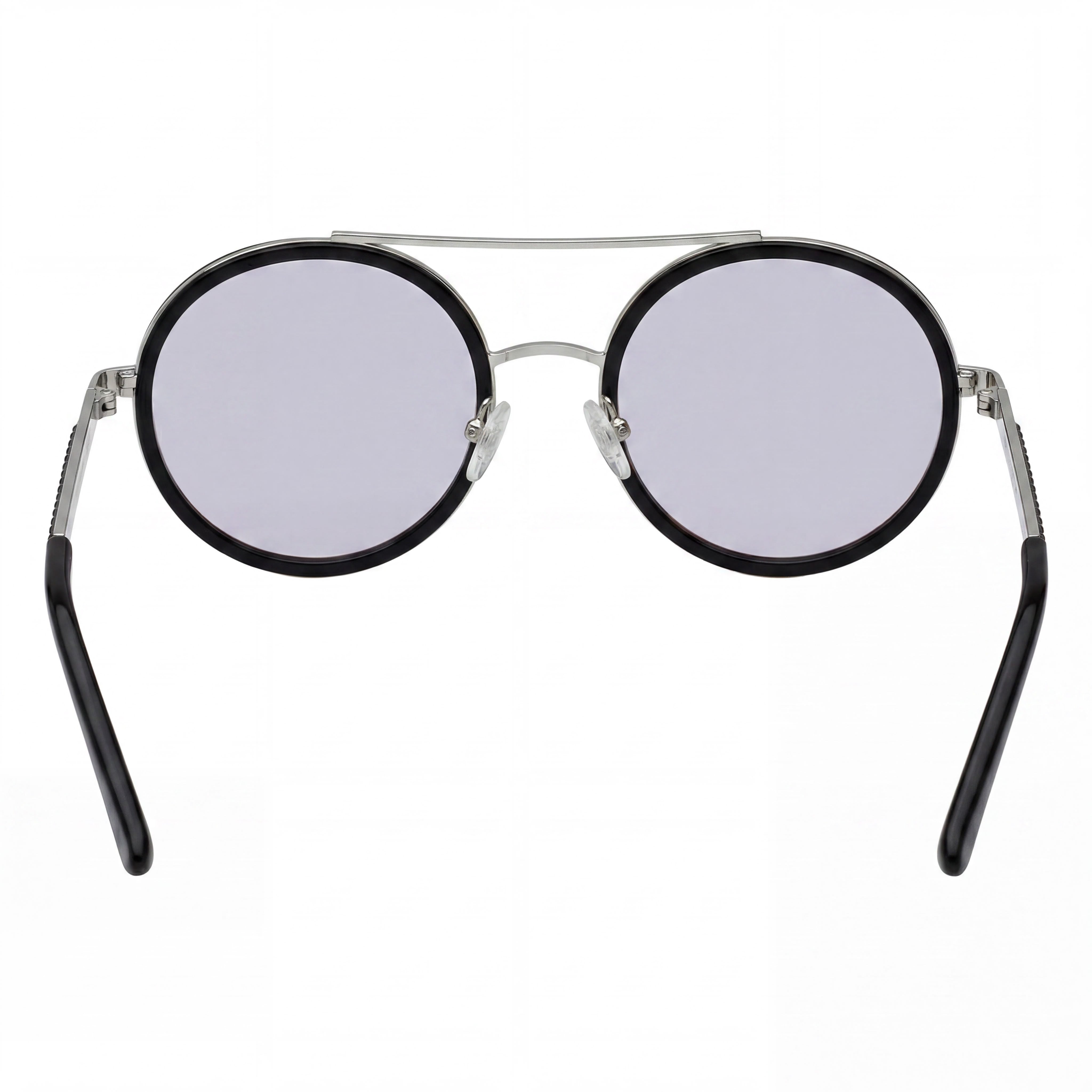 Gafas de sol GUESS para mujer, estilo clásico, con montura de plástico negro, lentes de espejo plateadas y protección UV, 55 mm, Photo 3