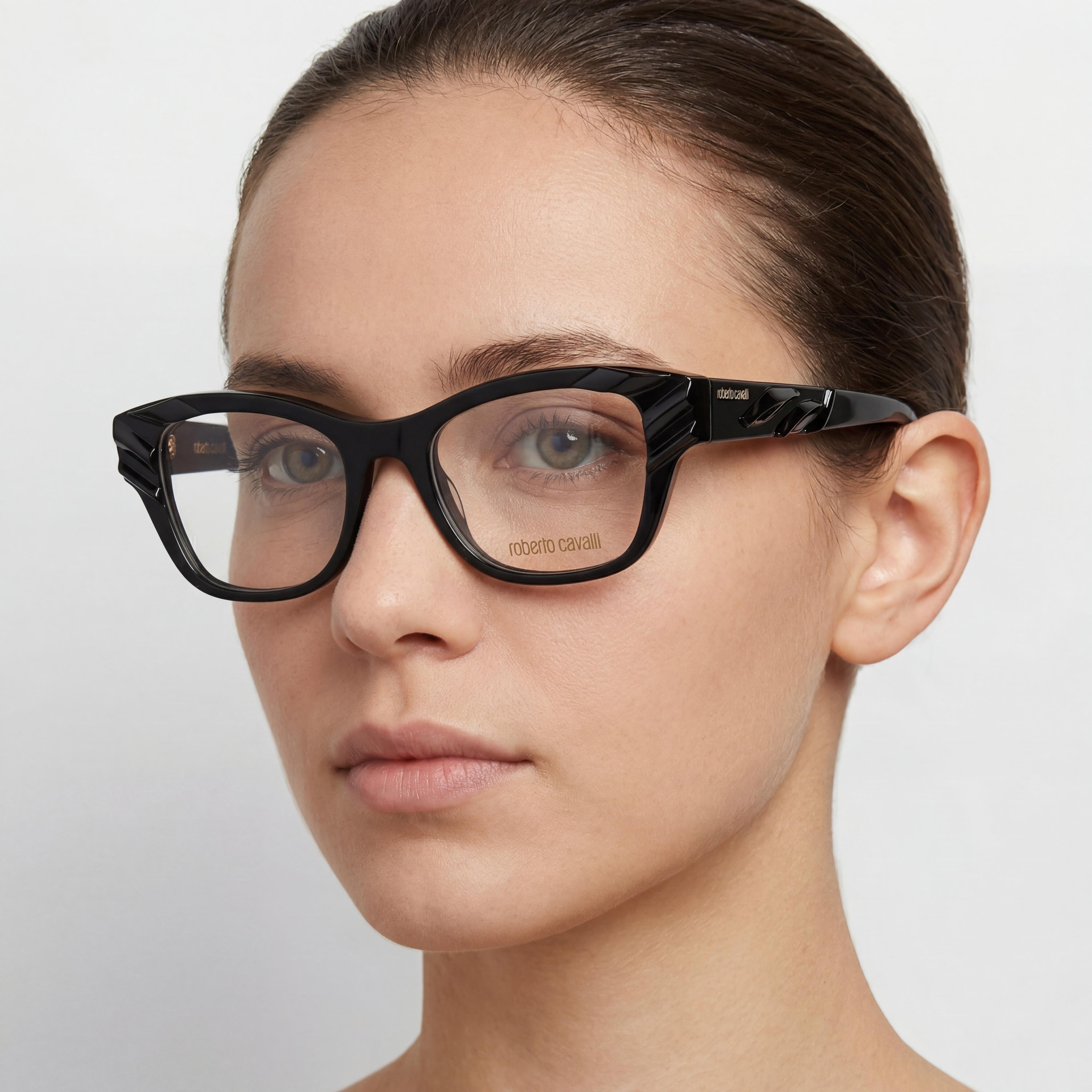 ROBERTO CAVALLI Unisex Reading View Glasses, featuring a Multicolored Frame and White Glass Lenses, Photo 4