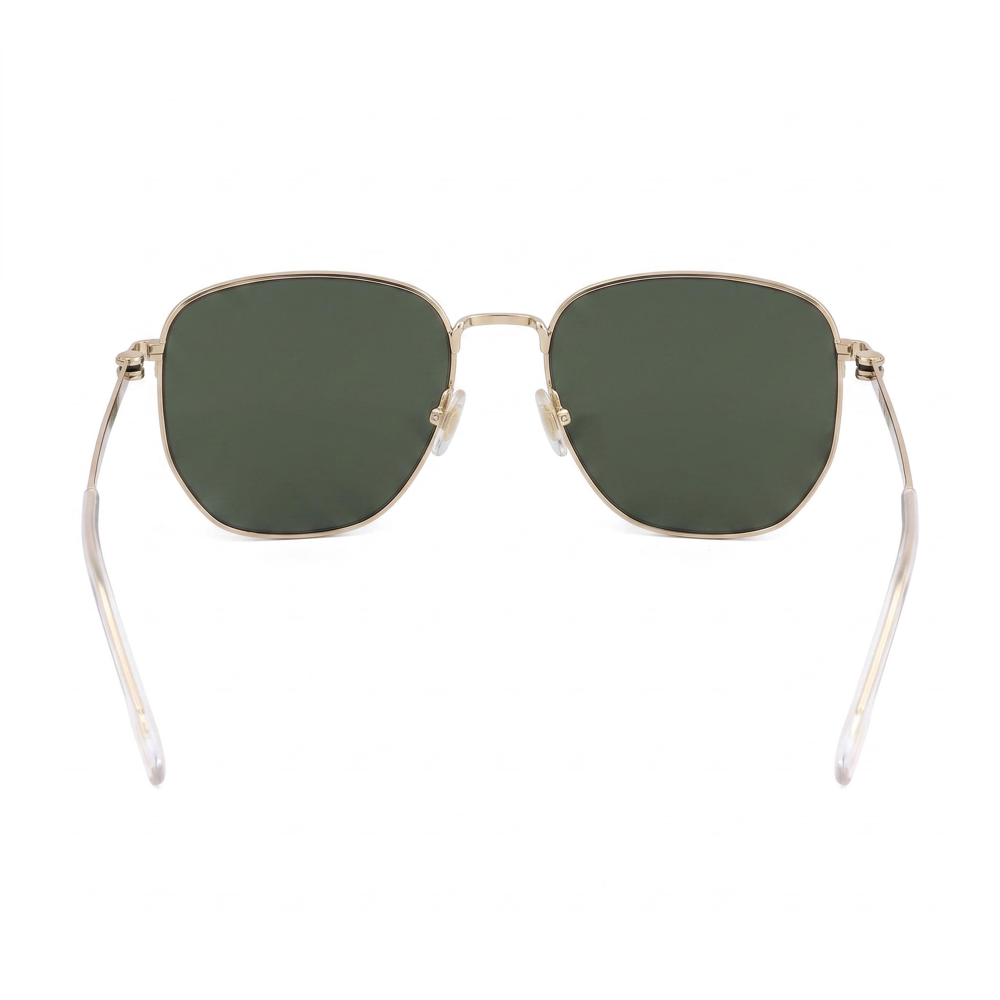 Gafas de sol unisex clásicas Hugo Boss de acero inoxidable dorado con montura verde y lentes verdes no polarizadas con protección UV de 57 mm, Photo 4