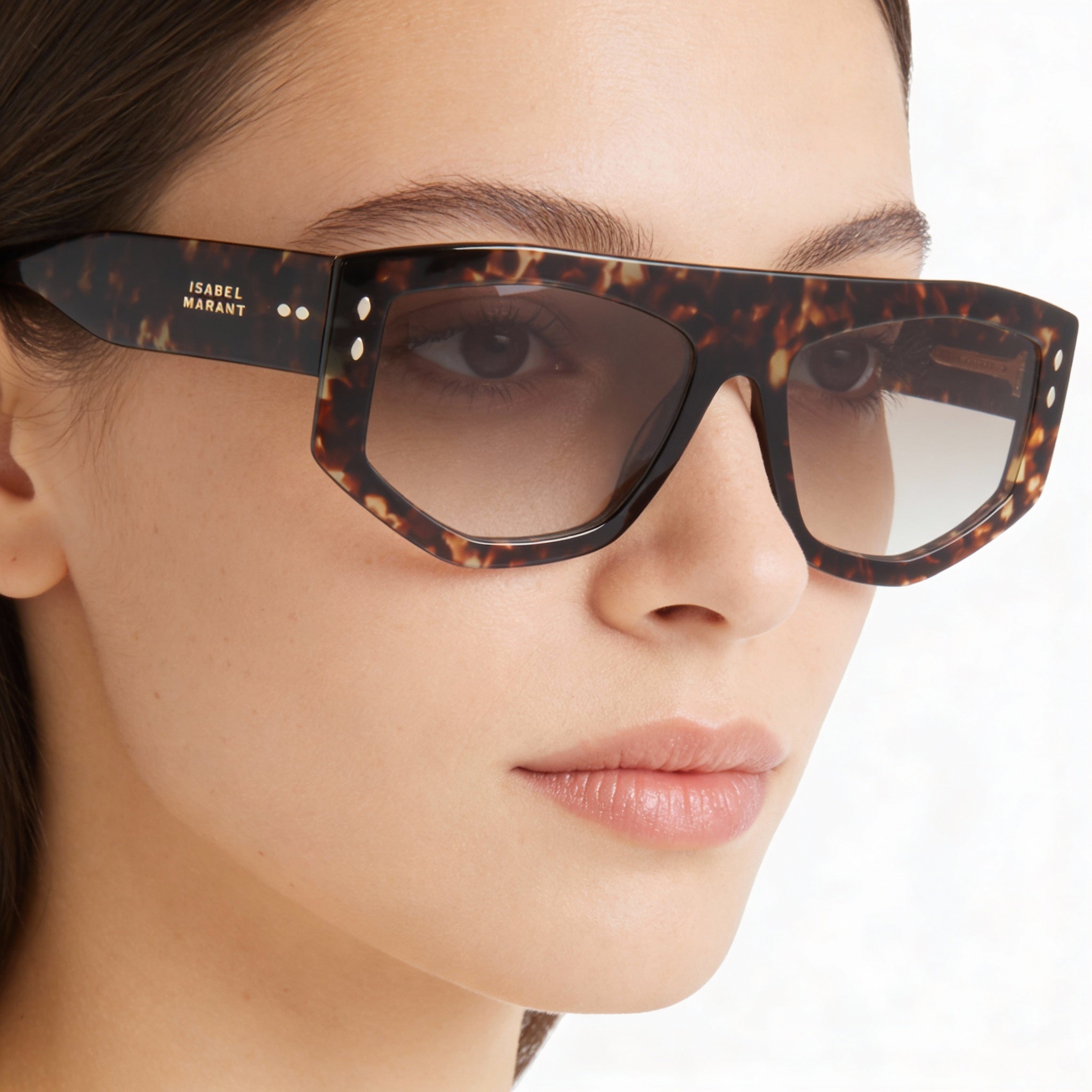 Gafas de sol Isabel Marant para mujer, modernas, de acetato, ligeras, con montura de acetato color Habana y protección UV 400, 56-18-145, Photo 5