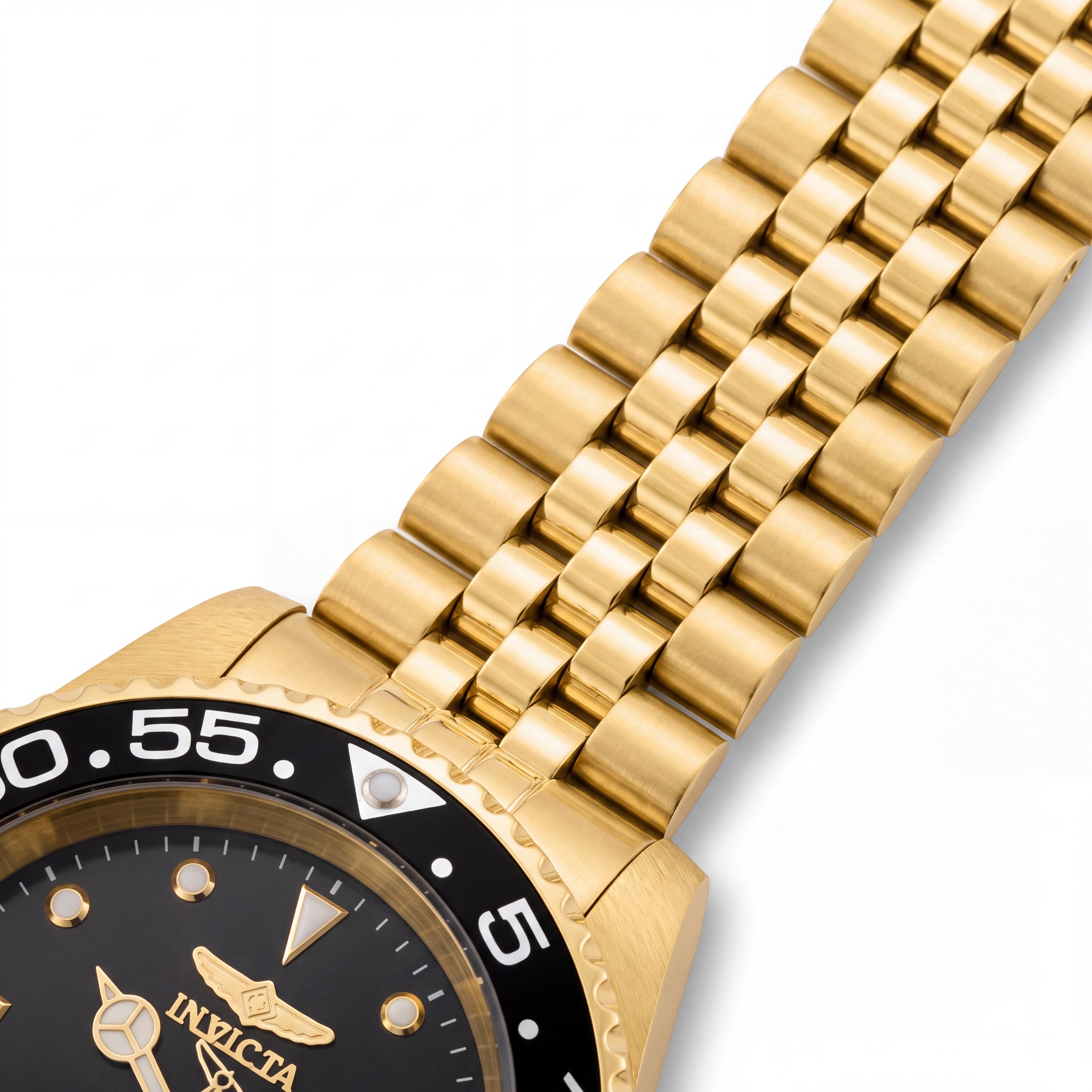 Invicta Pro Diver 36043 Unisex Gold Tone Stainless Steel Quartz Diver Watch, Black Luminous Dial, 40mm, Photo 3
