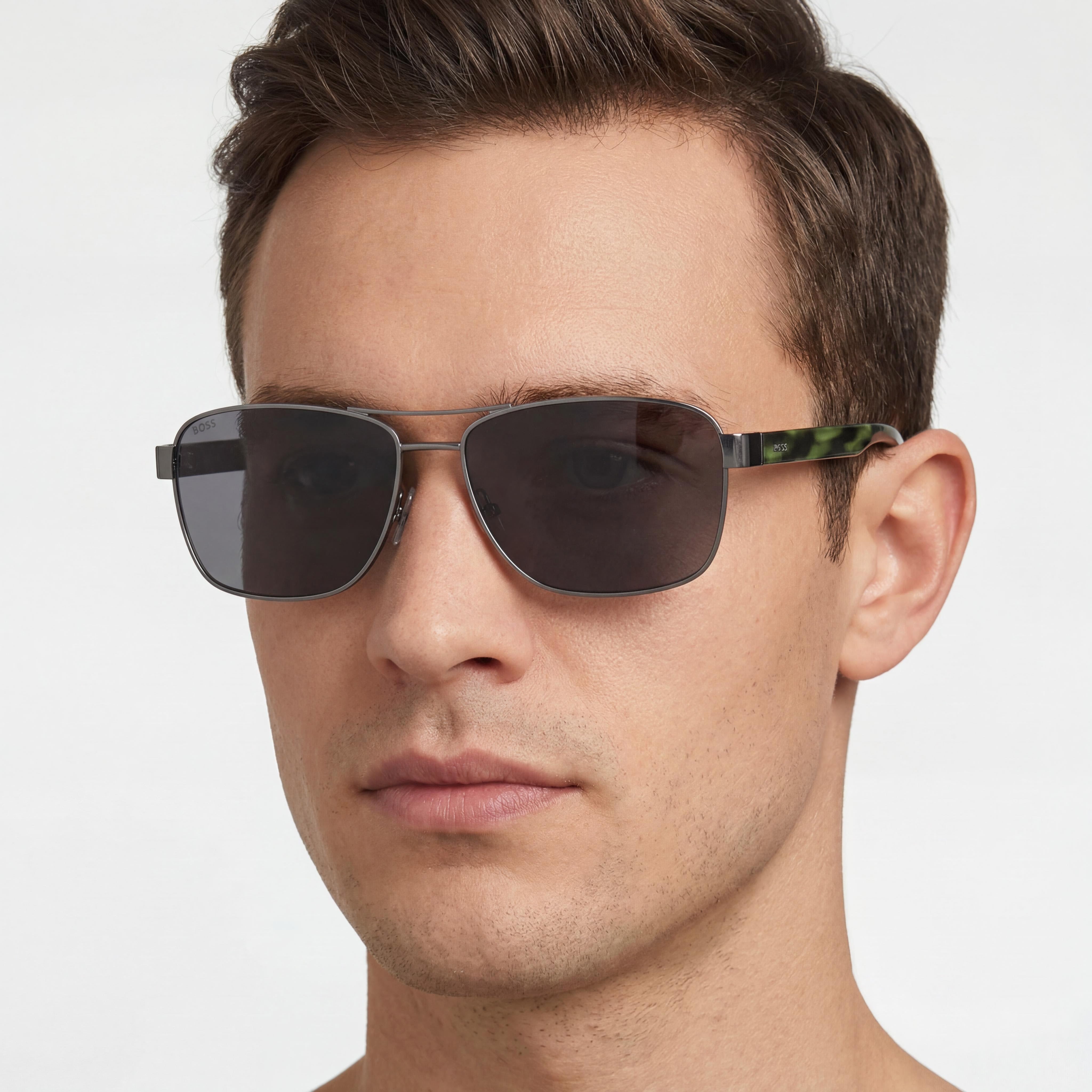 Hugo Boss BOSS 1240/S Men's Alloy Steel Frame UV Protection Sunglasses Dark Ruthenium 60mm, Photo 4